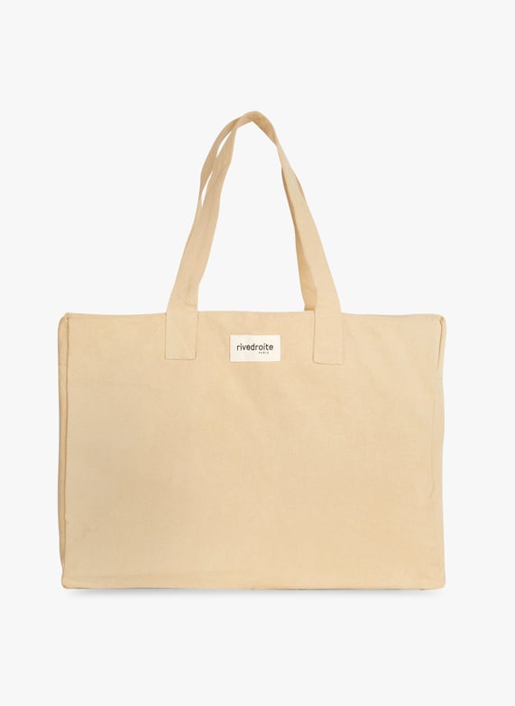 Sac de voyage en coton recyclé Elzevir Beige sand Rive droite