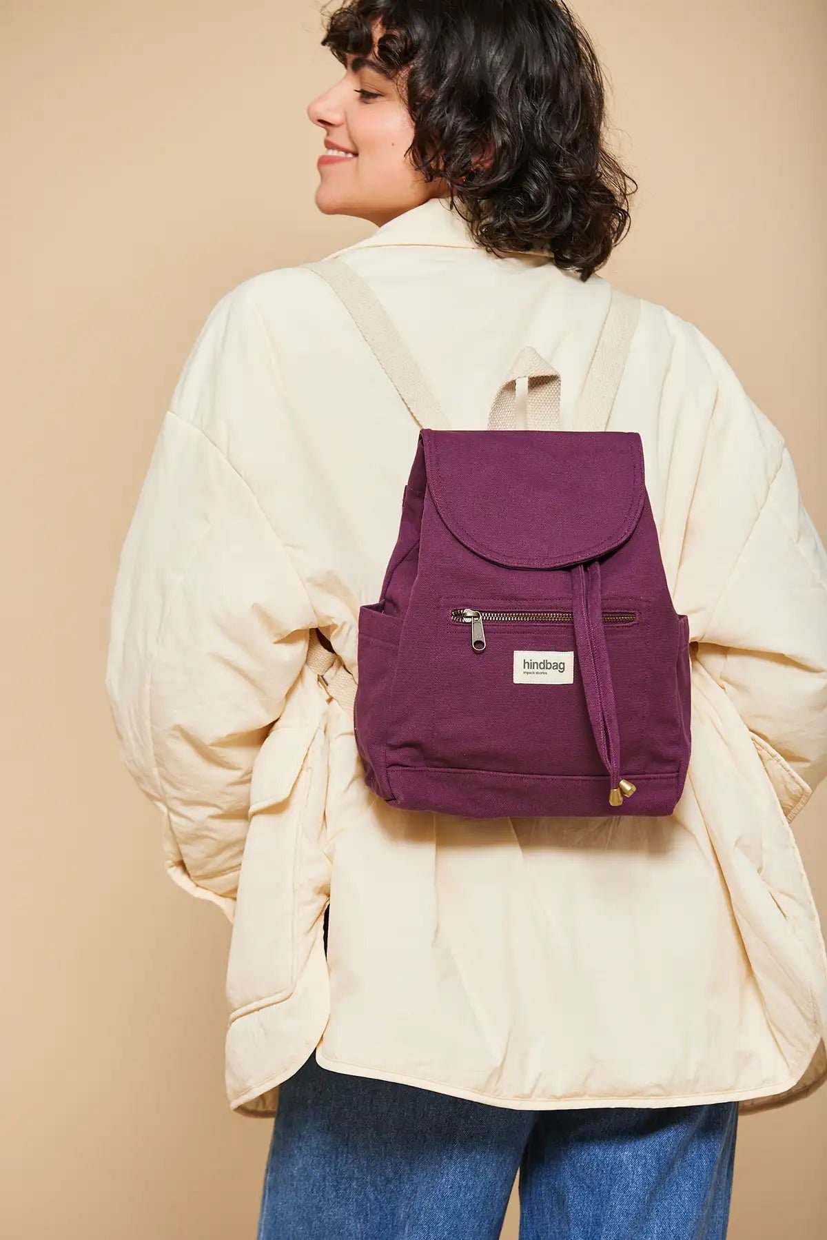 Cotton backpack Purple