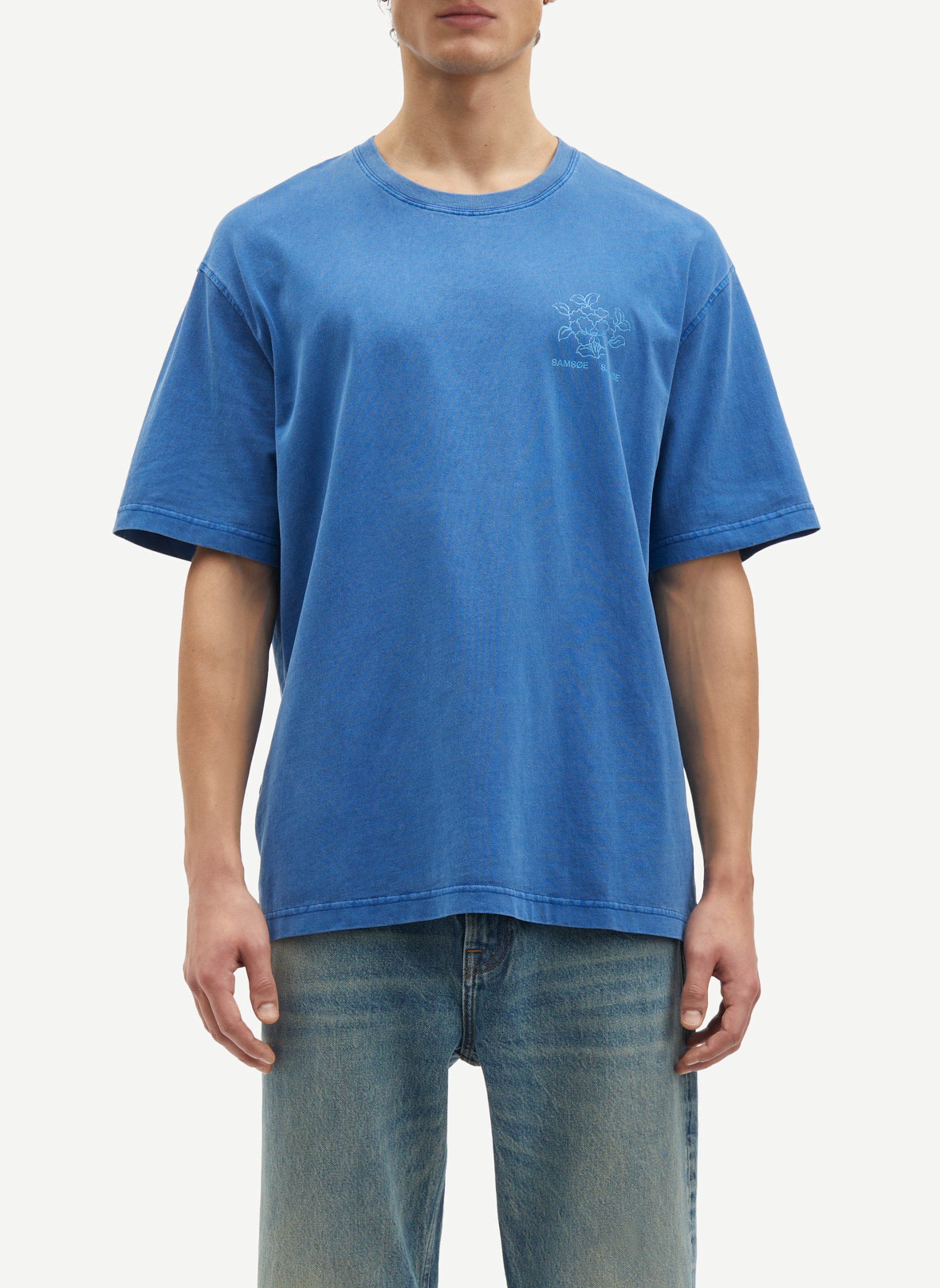 Short-sleeved printed cotton T-shirt SAMSOE SAMSOE White