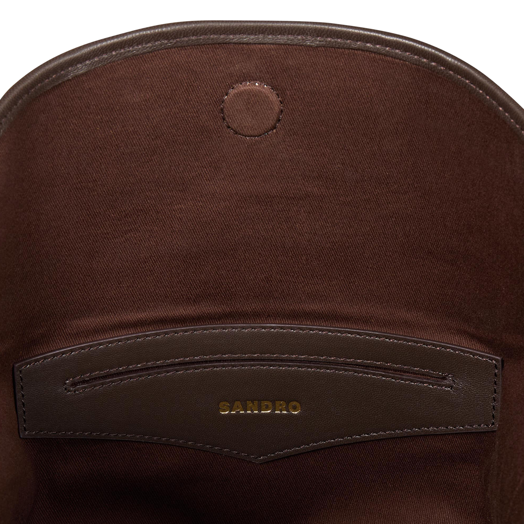 Sac seau bandoulière en cuir velours SANDRO Beige