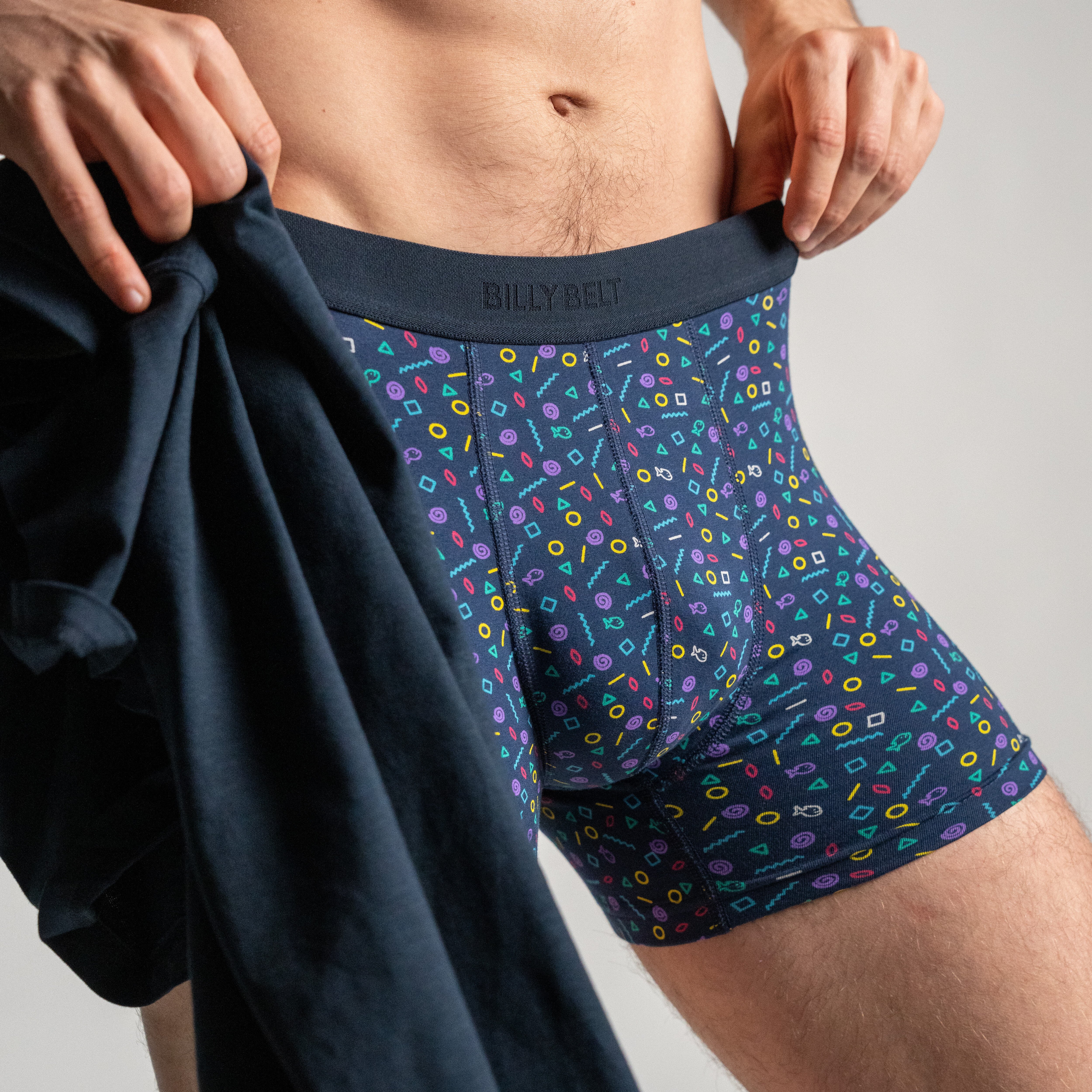 Organic cotton boxers BILLYBELT Blue