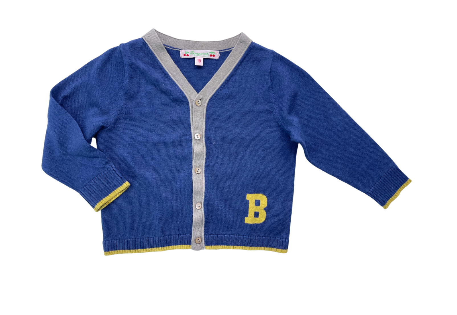 Blue baby cardigan - 18 months BONPOINT - Seconde Main Blue