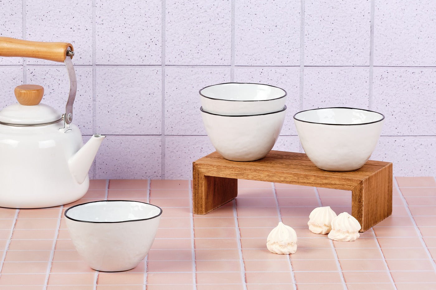 Pure bowl ø12cm - 4 pieces - snow white BJORN White