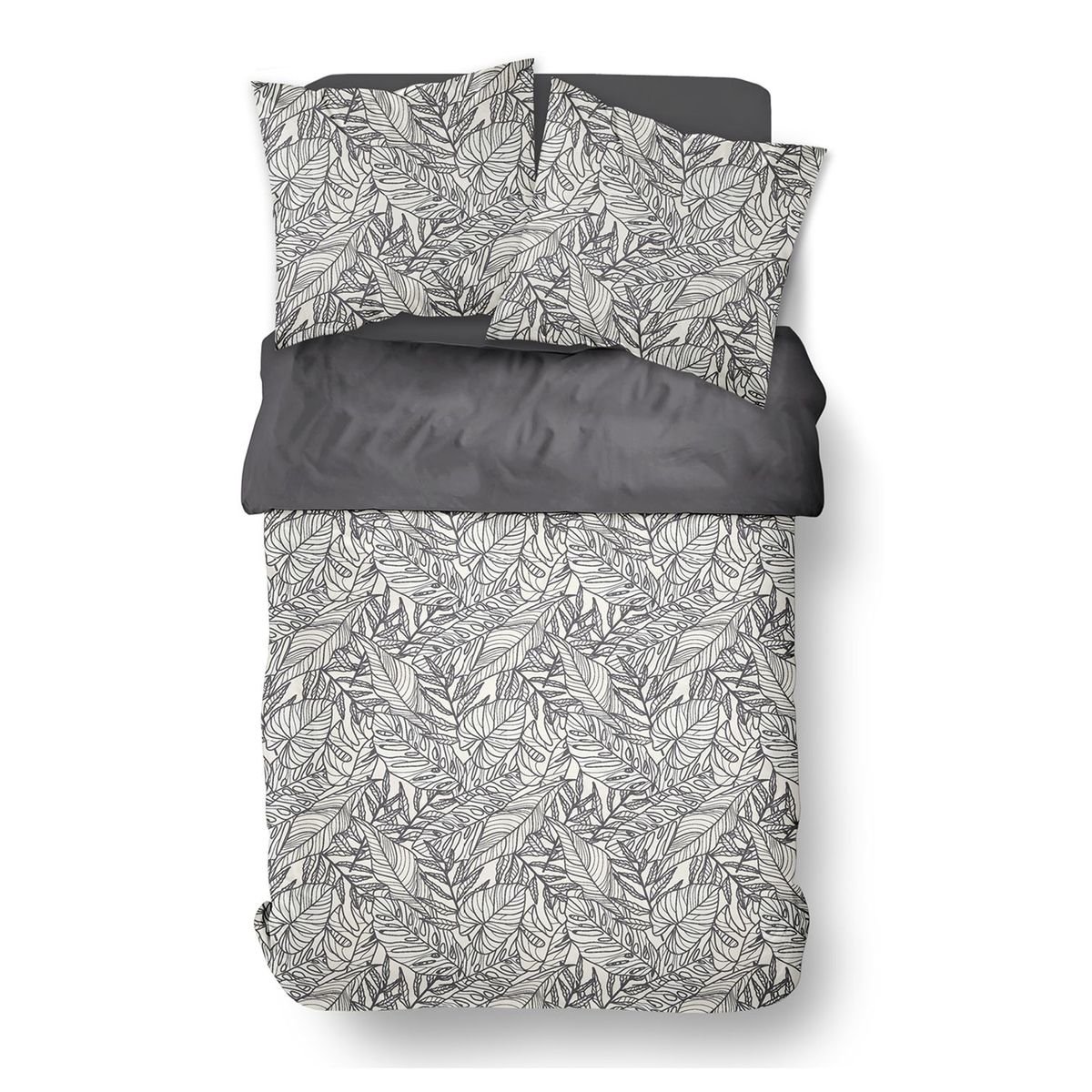 Zippered cotton printed bedding set TODAY LINGE DE MAISON White