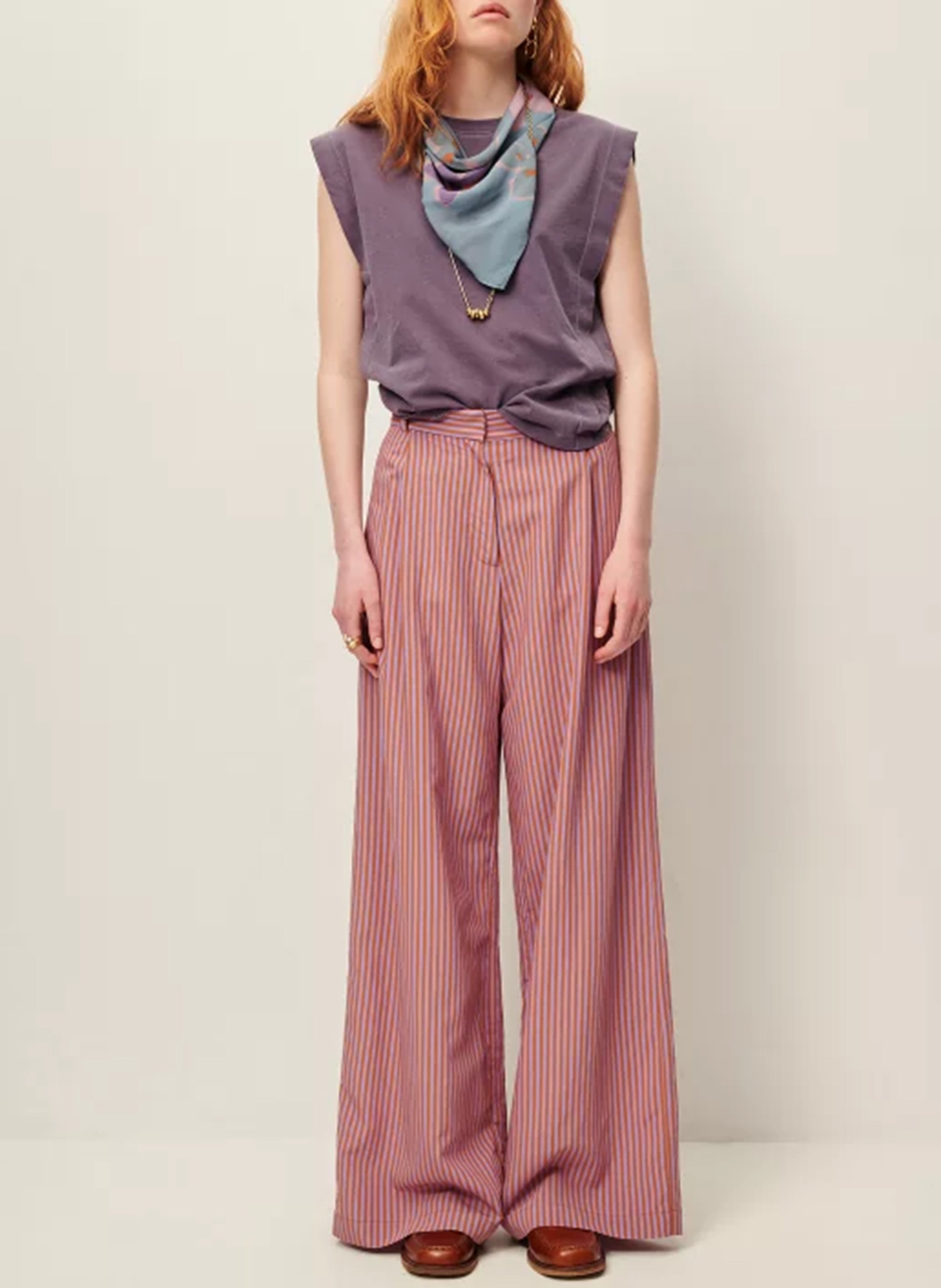 Round-neck cotton T-shirt SESSUN Beige