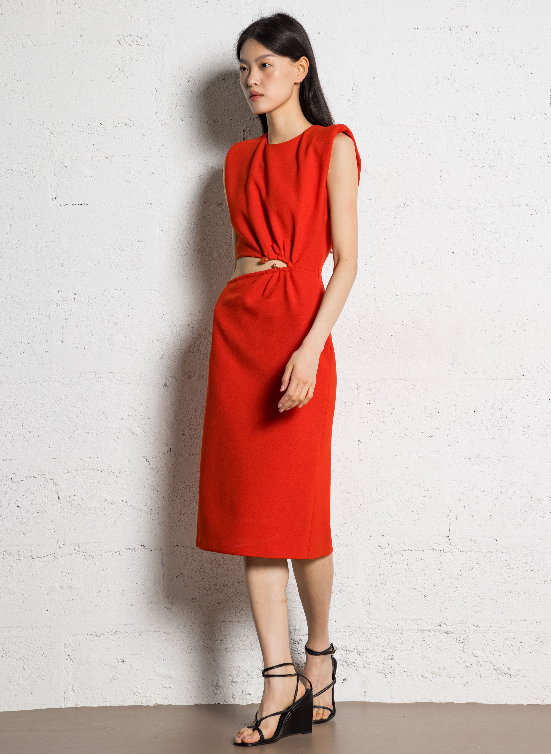 Round-Neck midi dress Coquelicot Ba&Sh Women Place des Tendances