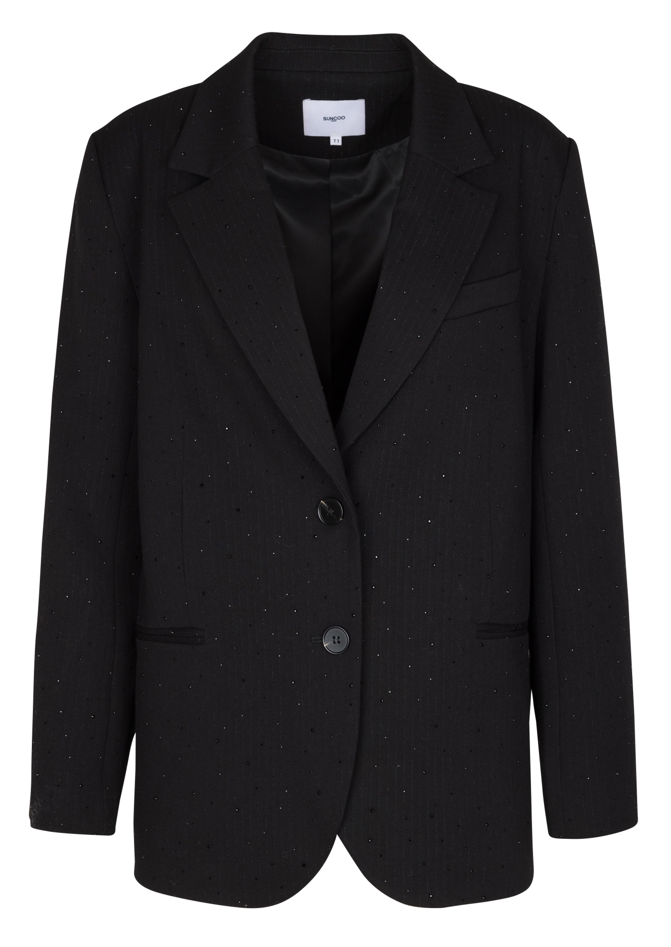 Veste tailleur à strass SUNCOO Noir