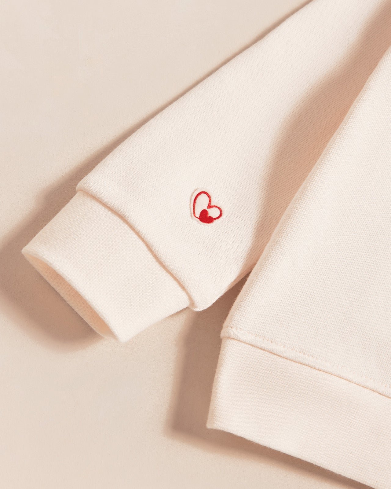 The embroidered baby love sweatshirt in organic cotton EMOI EMOI White