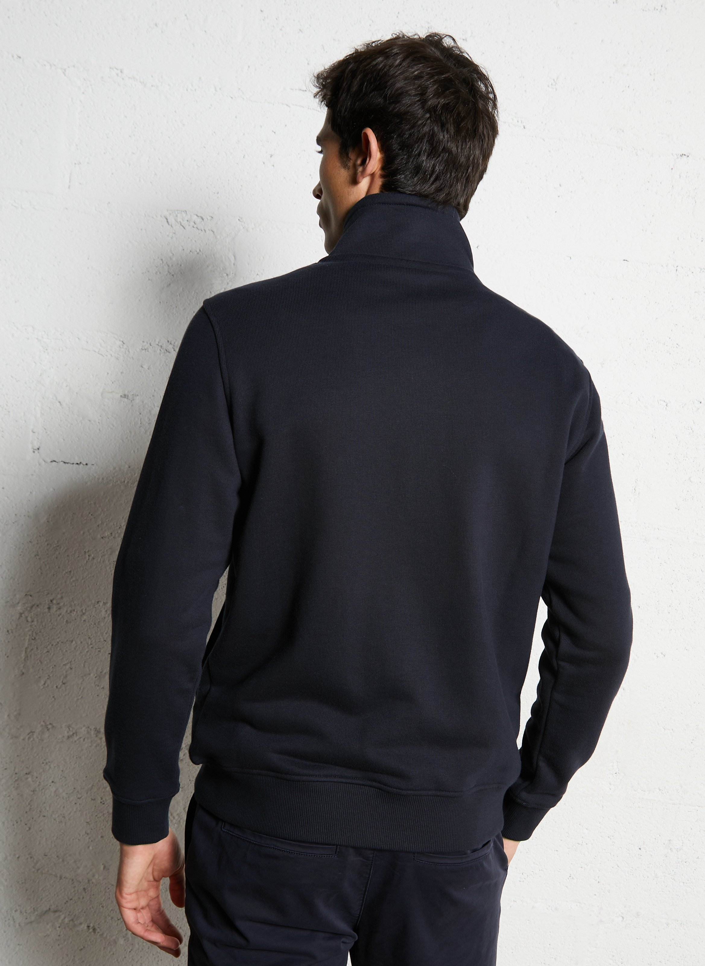 Sweater met opstaande kraag - katoenblend K-WAY Blauw