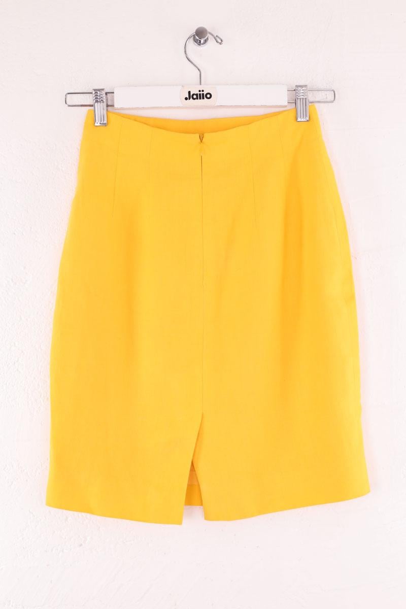 Linen mini-skirt KENZO - SECONDE MAIN Yellow