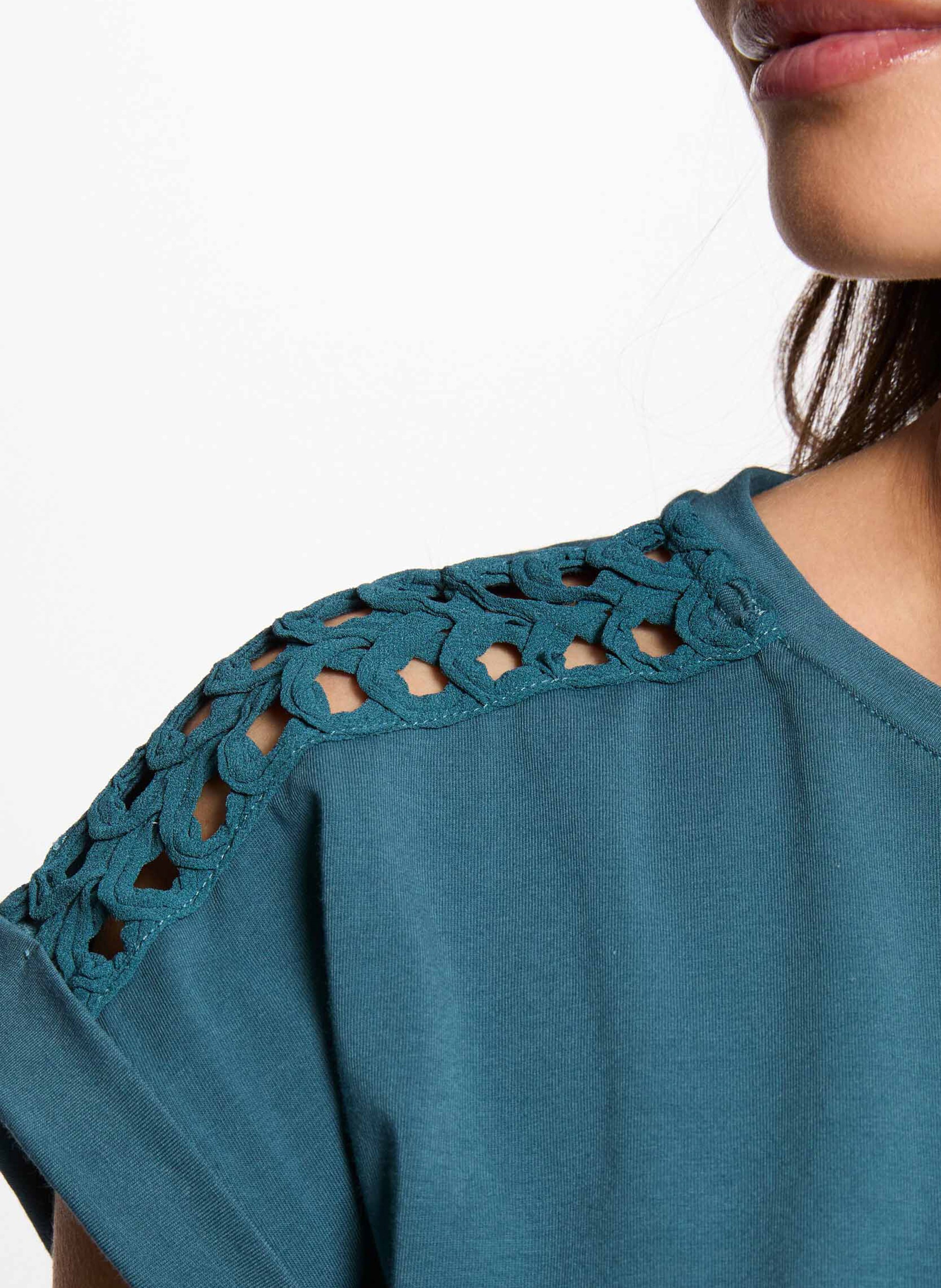 Gestreept T-shirt in marinelook met lange mouwen MORGAN Blauw