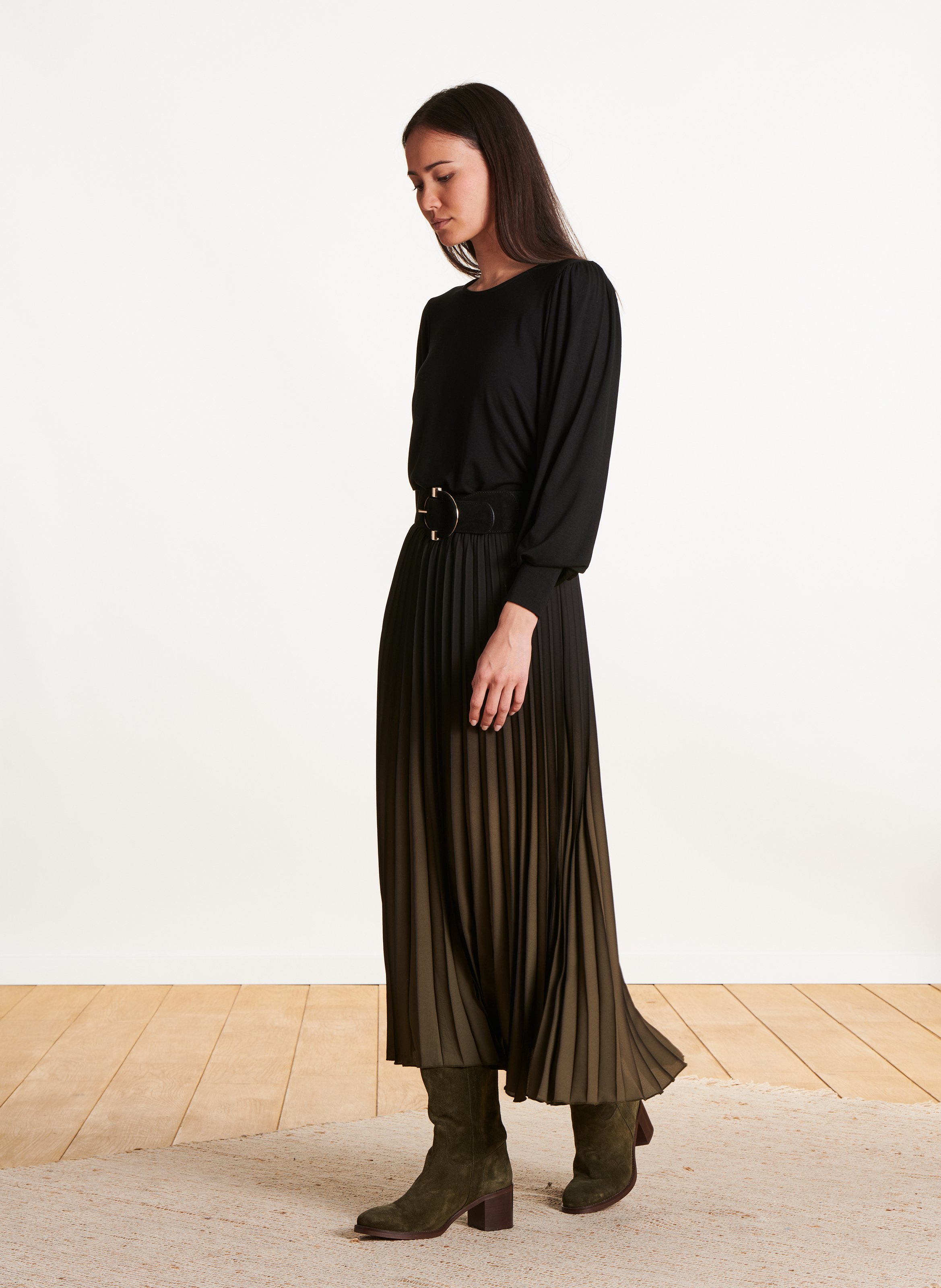 Bead-embroidered dress LA FEE MARABOUTEE Black