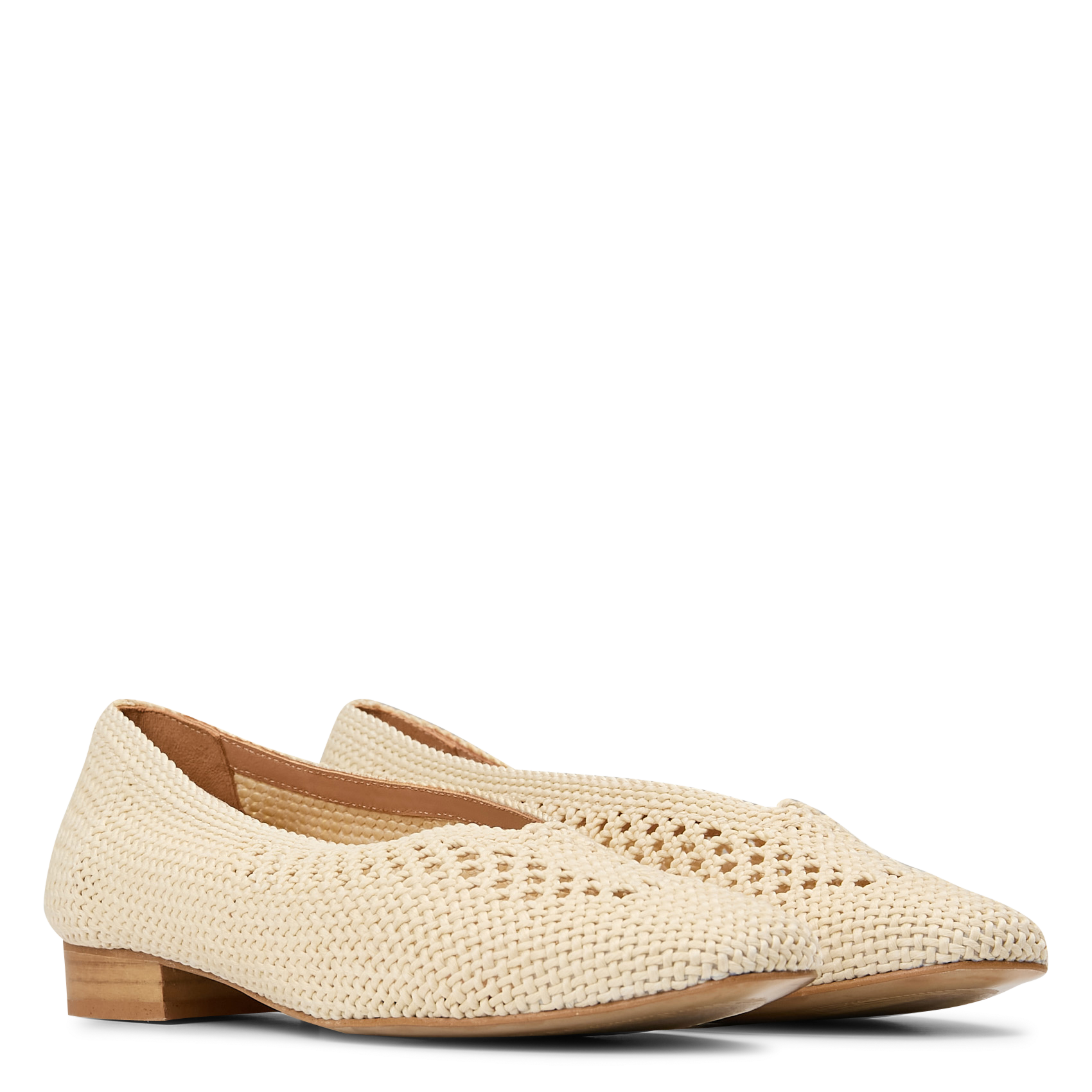 Straw ballet flats MAISON 123 White