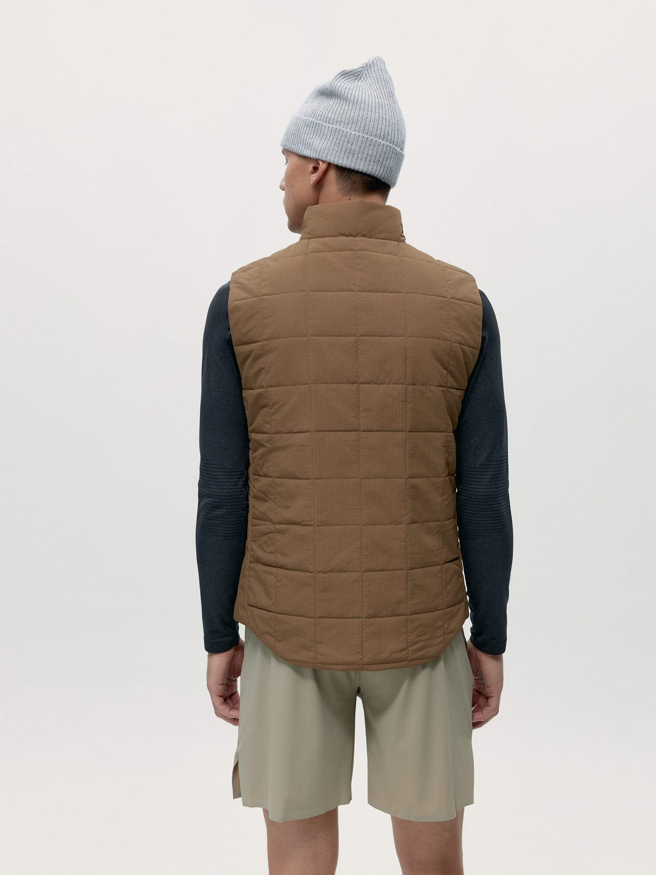 MERRIT sports vest with zipper BORN LIVING YOGA Brown