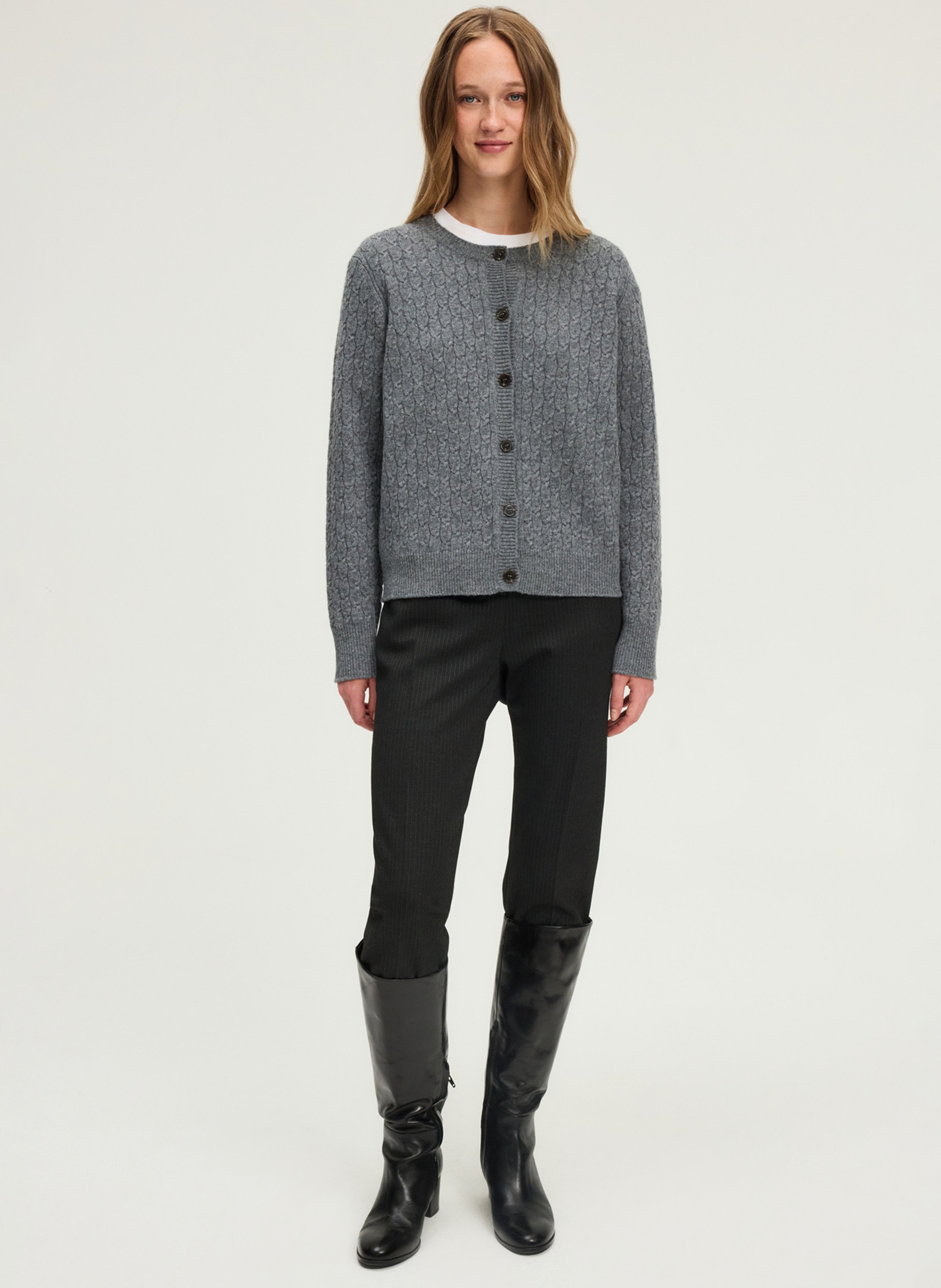 Vest van wol PABLO Grijs