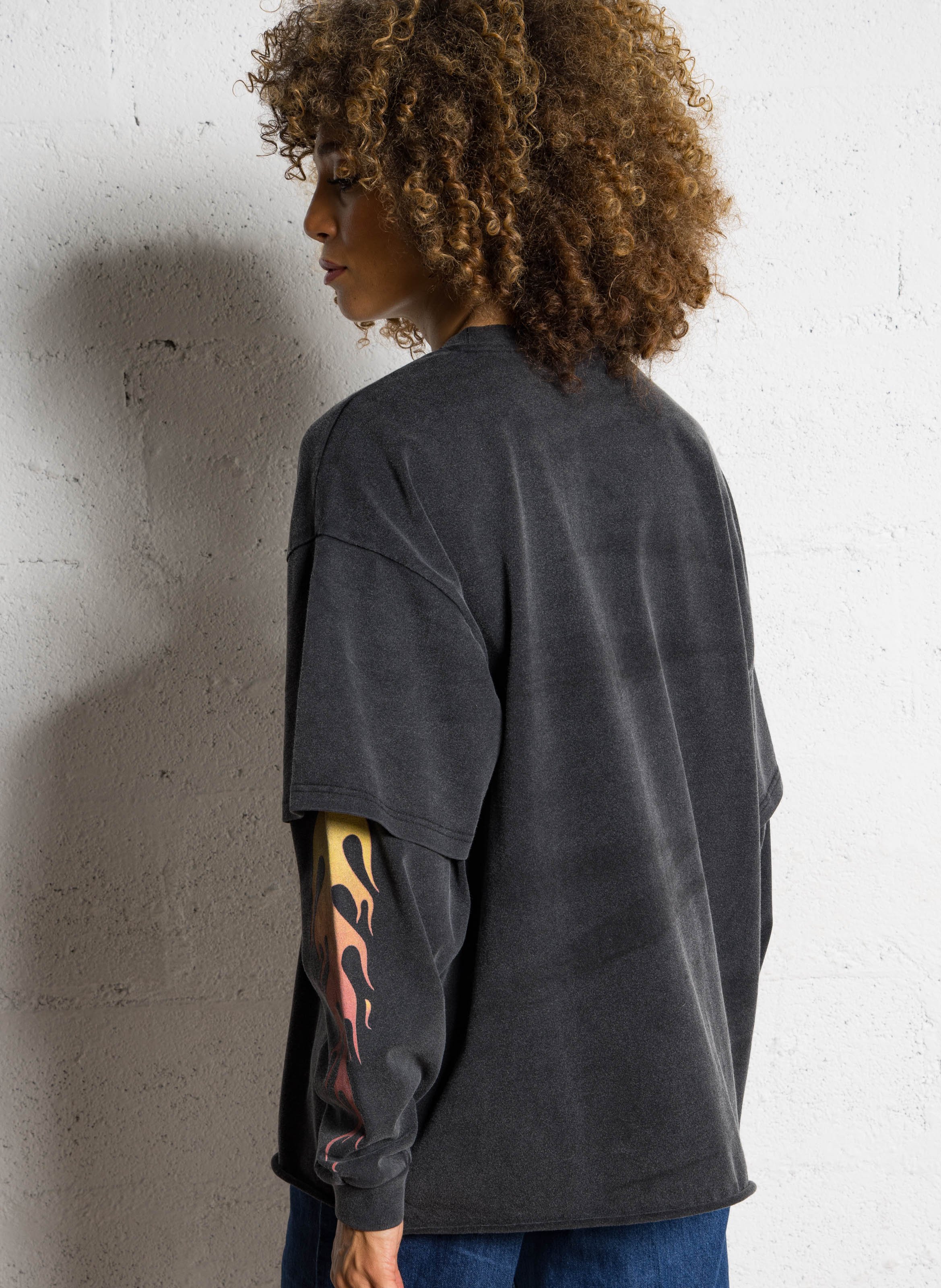 Sweat col rond en coton NEWTONE Gris