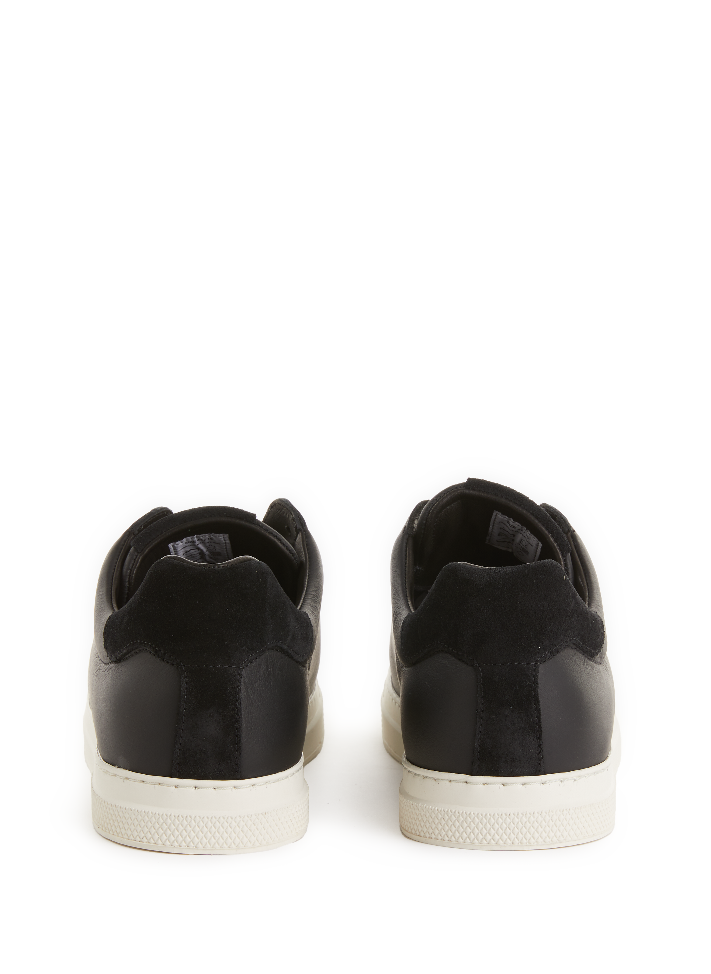 Plain low leather trainers SAISON 1865 Black