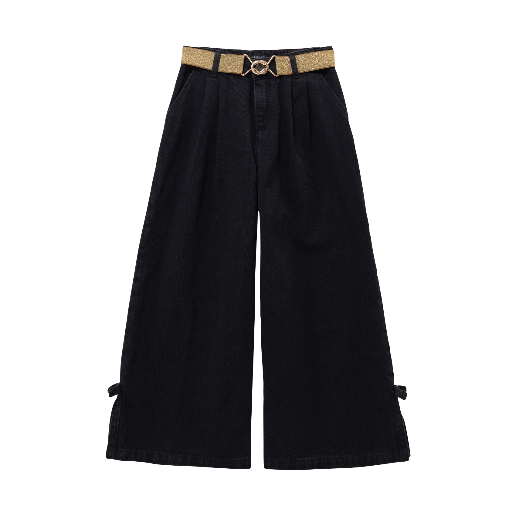 Jean large noeuds avec ceinture paielletée IKKS JUNIOR Noir