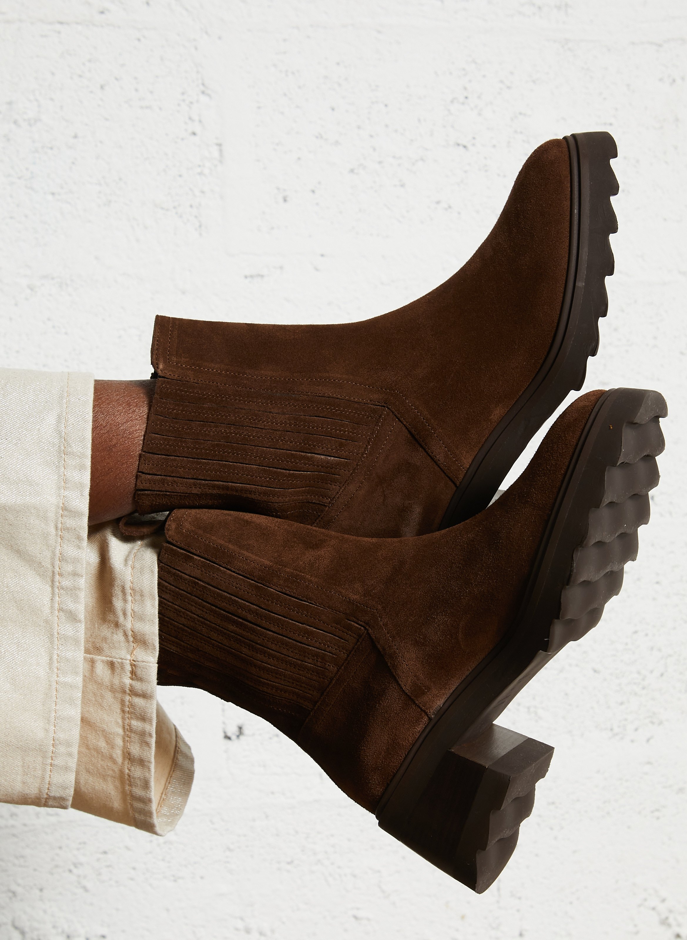 Bianca leather ankle boots BOBBIES Brown