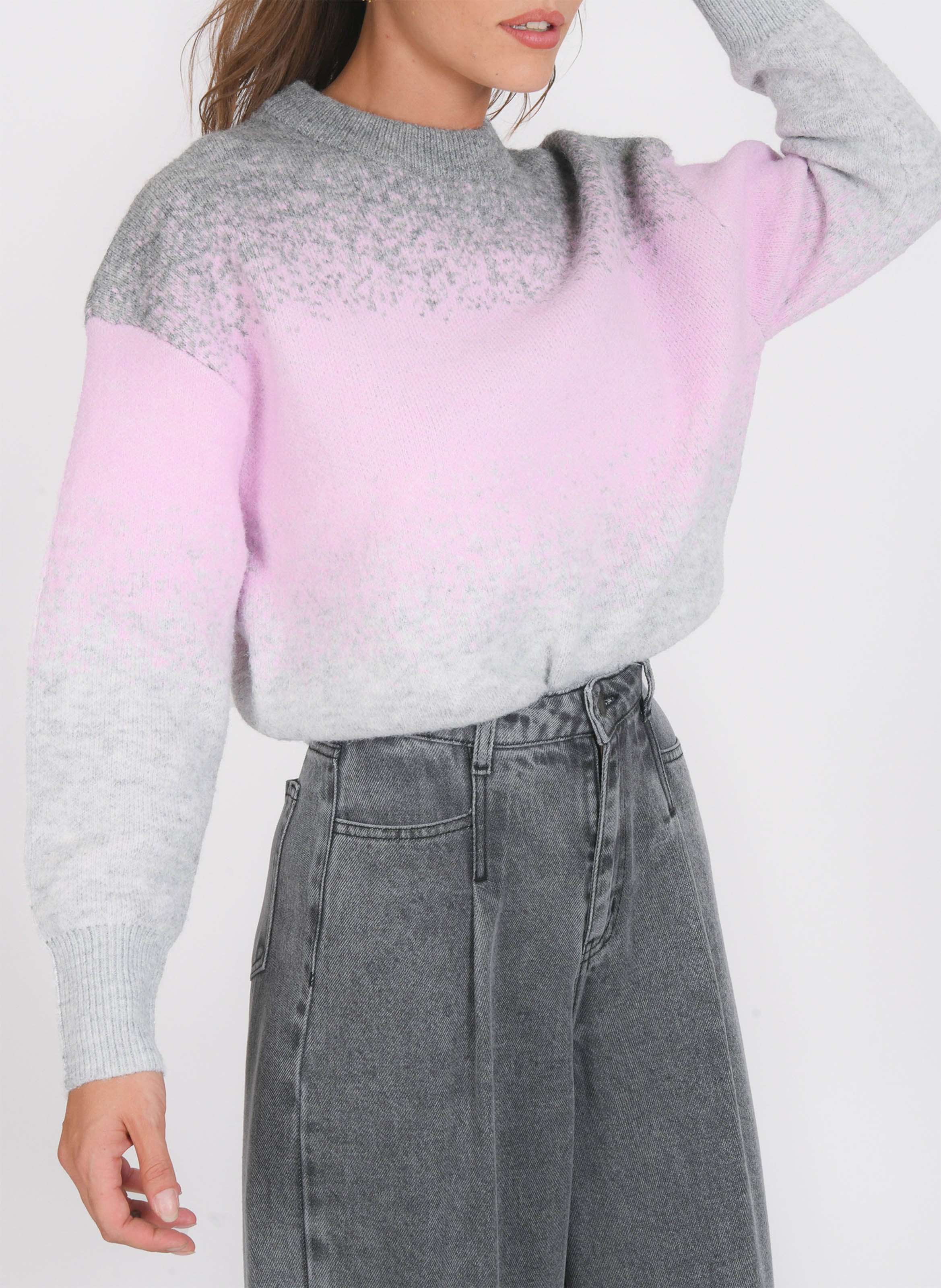 Oversize-Strickpullover mit Rundhalsausschnitt KOOKAI Rosa