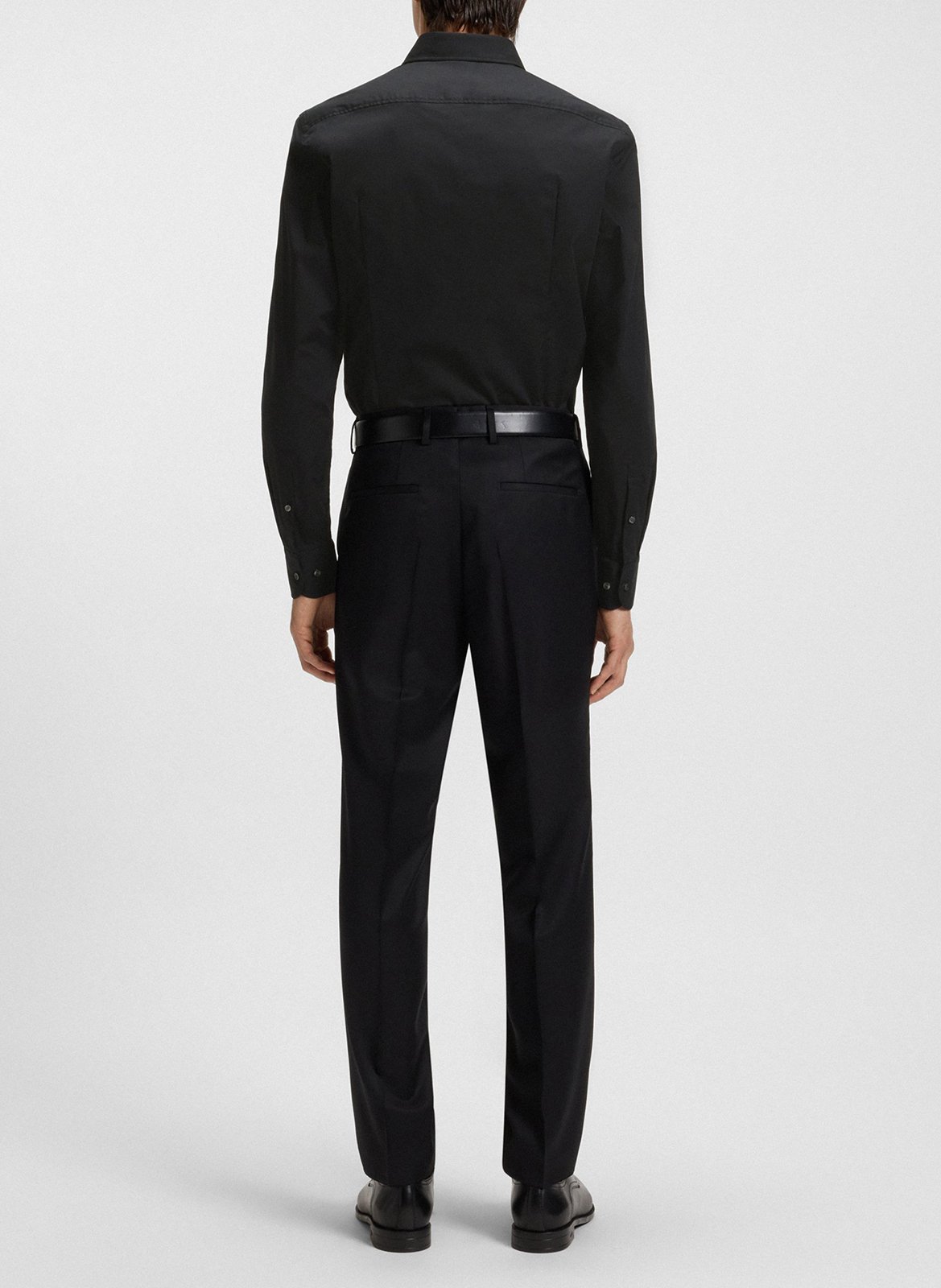 Slim-fit cotton-blend shirt BOSS Black