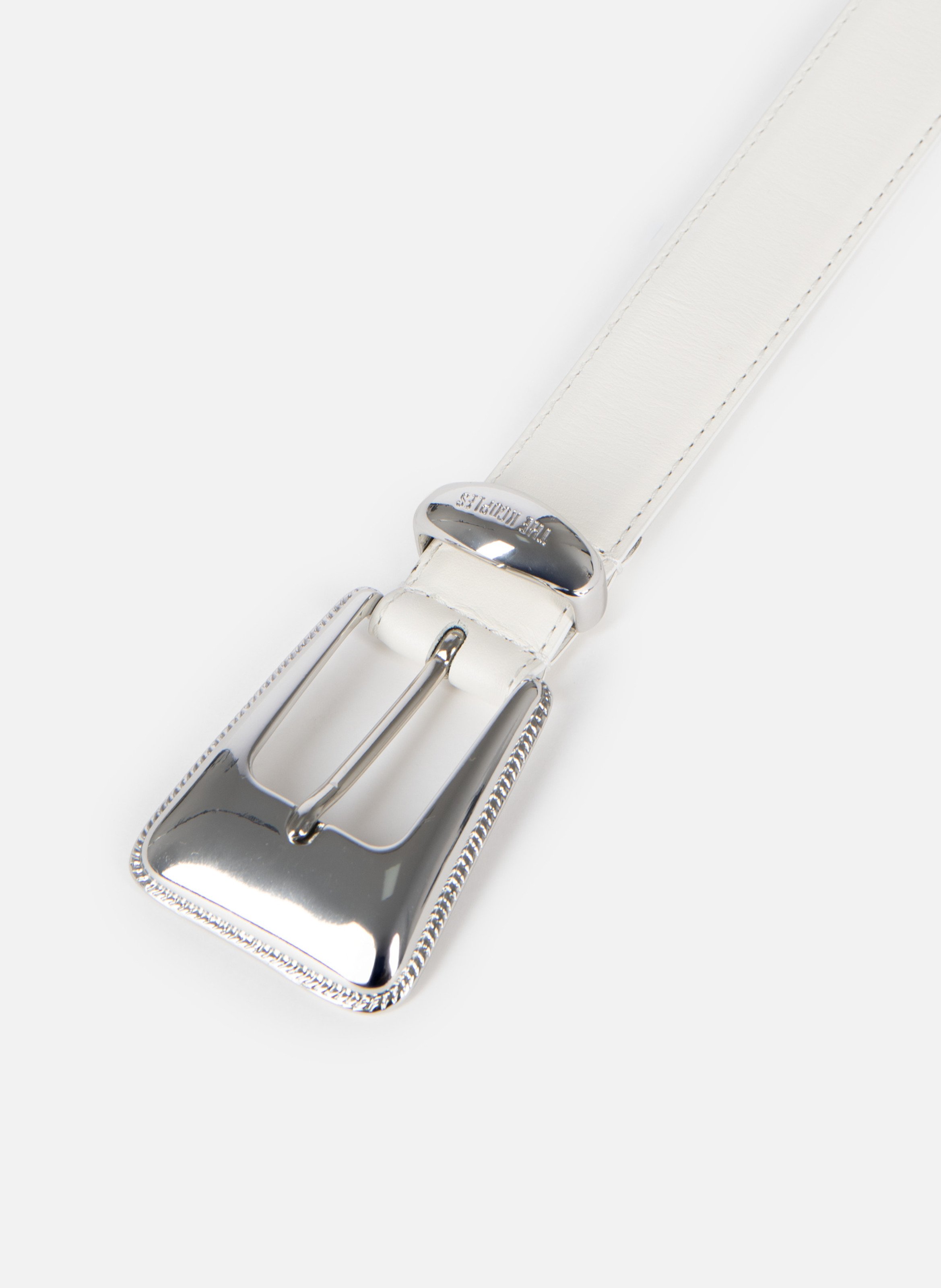 Golden Western buckle leather belt THE KOOPLES Beige