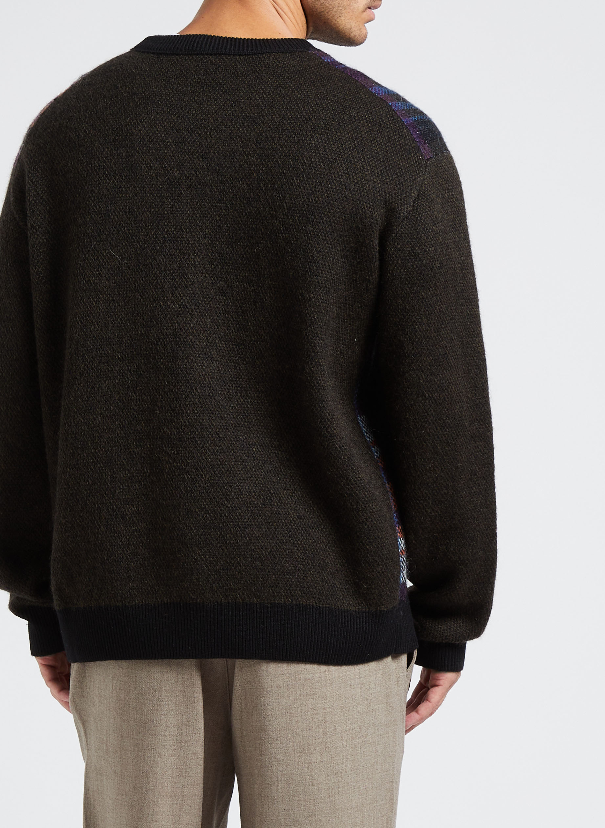 Geruite trui met ronde hals | wolblend PAUL SMITH Zwart