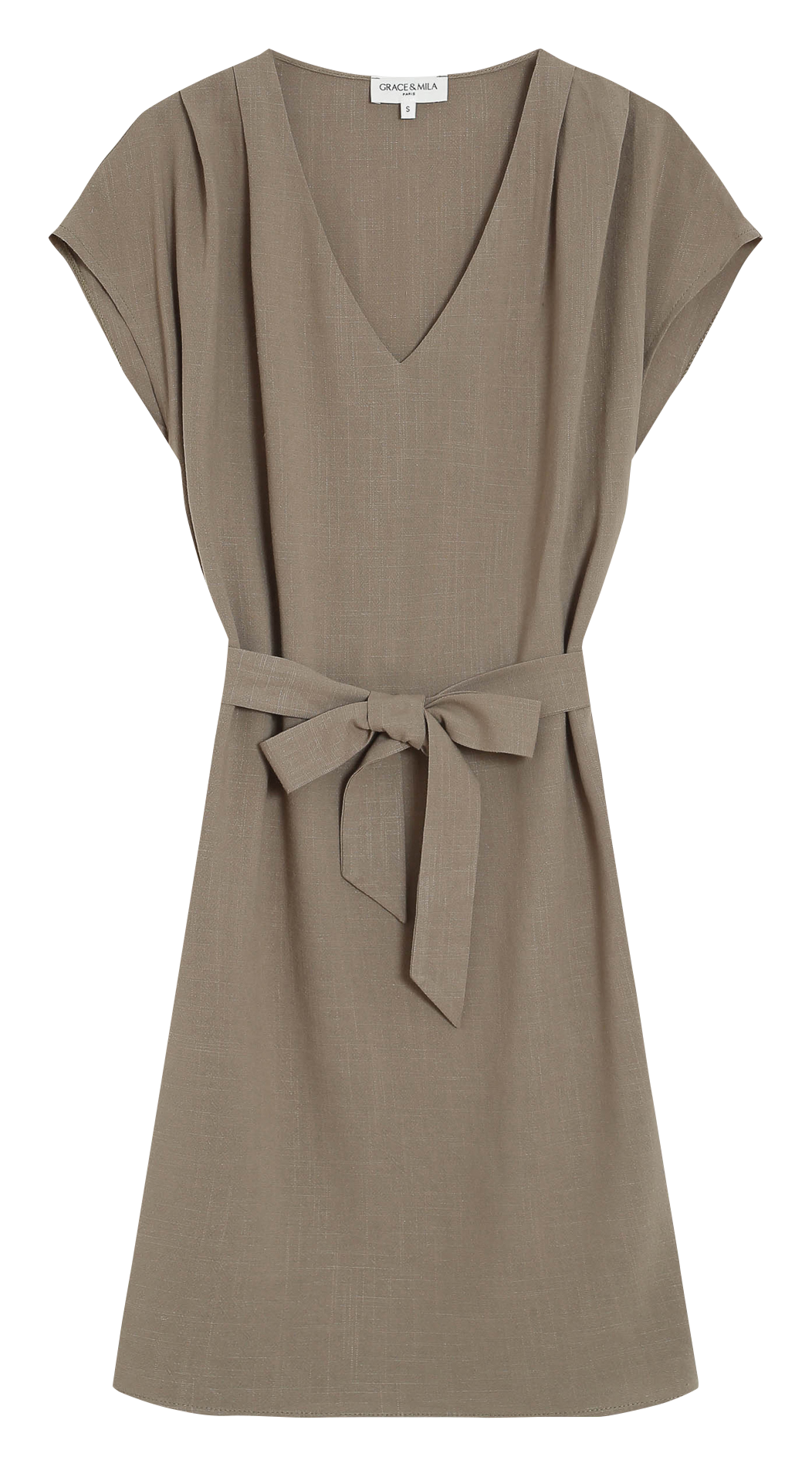 Robe courte col V GRACE ET MILA Vert