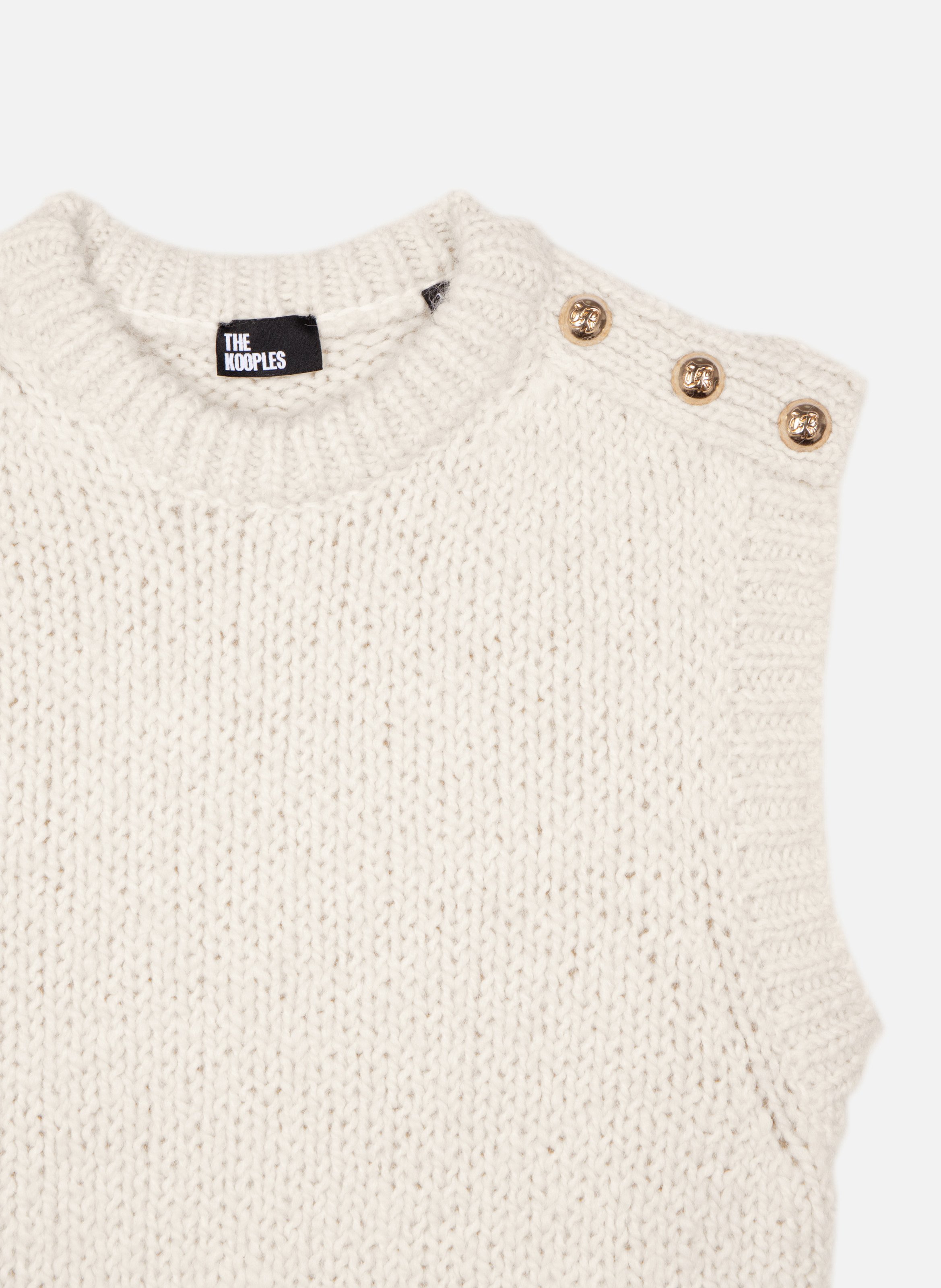 Sleeveless wool-blend sweater THE KOOPLES Beige