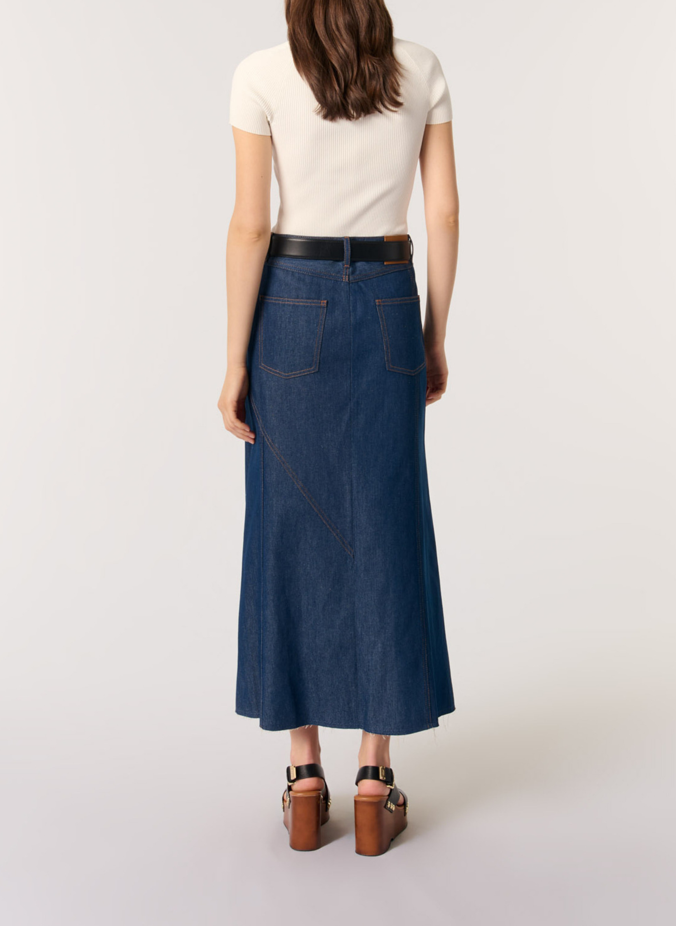 Top moulant en maille MAJE Beige