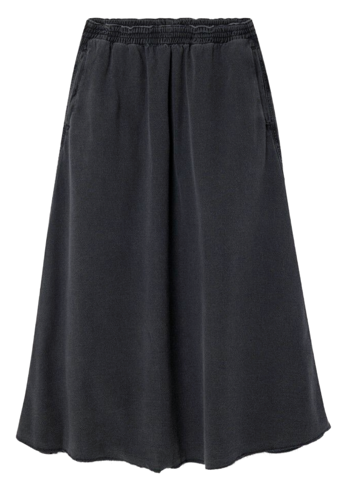 Ausgestellter Maxirock aus Baumwolle AMERICAN VINTAGE Schwarz