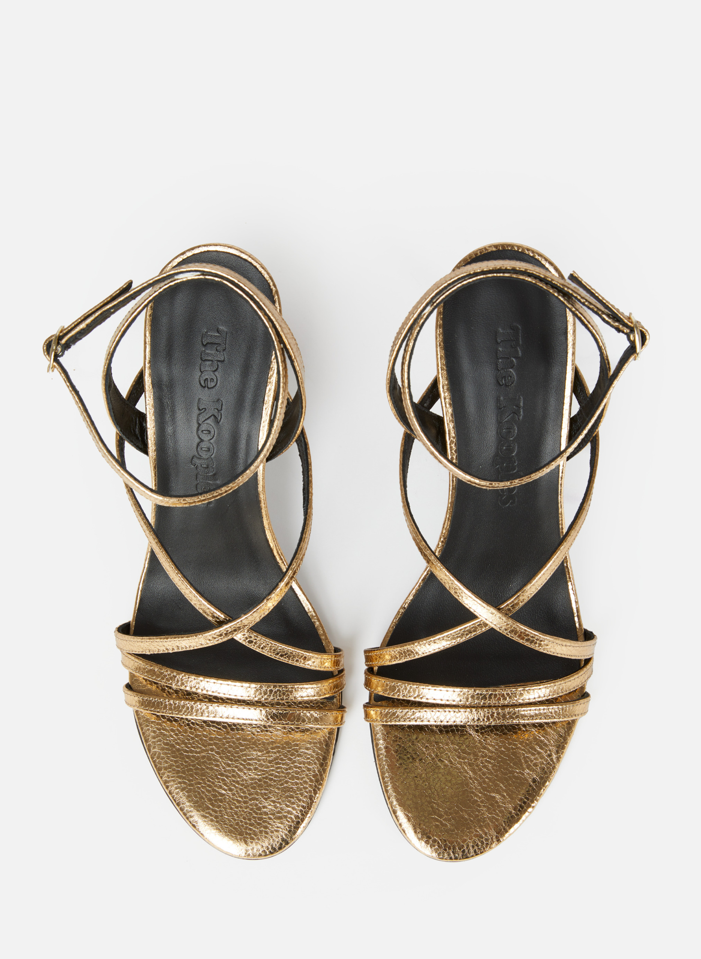 Sandales à talons en cuir THE KOOPLES Jaune