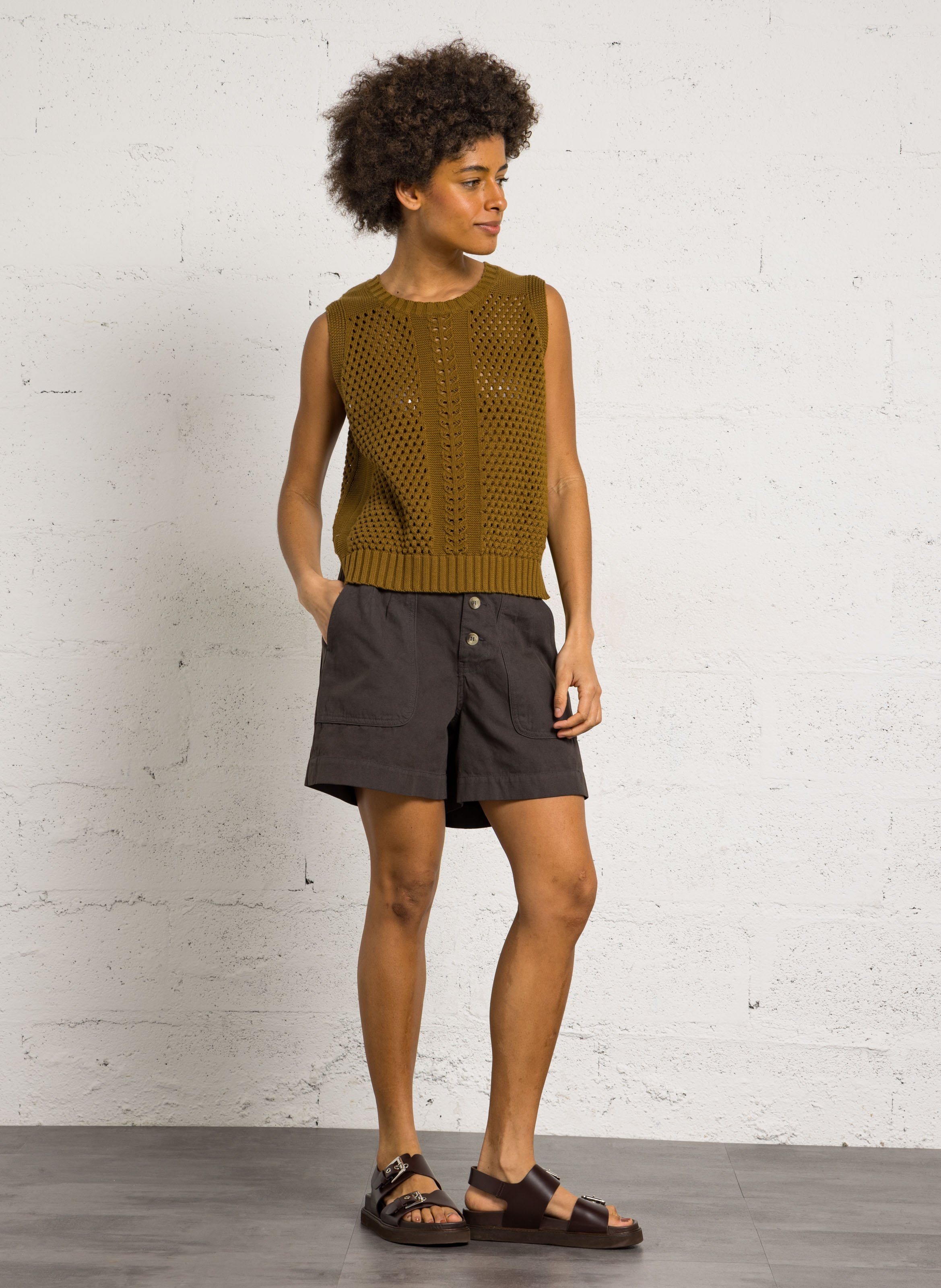 Strickpullover aus Baumwolle LEON & HARPER Braun