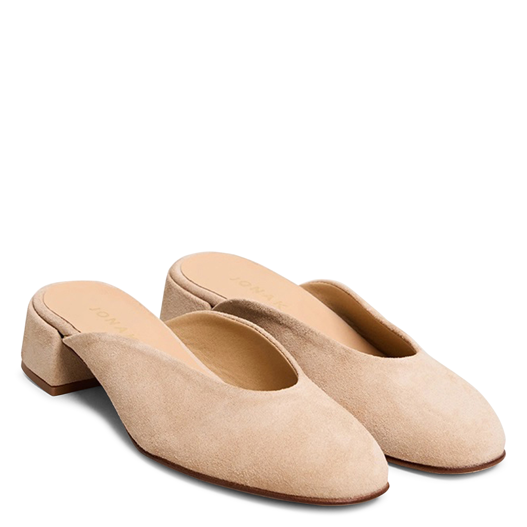 Leather mules JONAK Beige