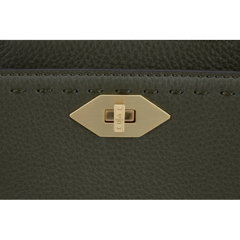 Handbag in calfskin Khaki