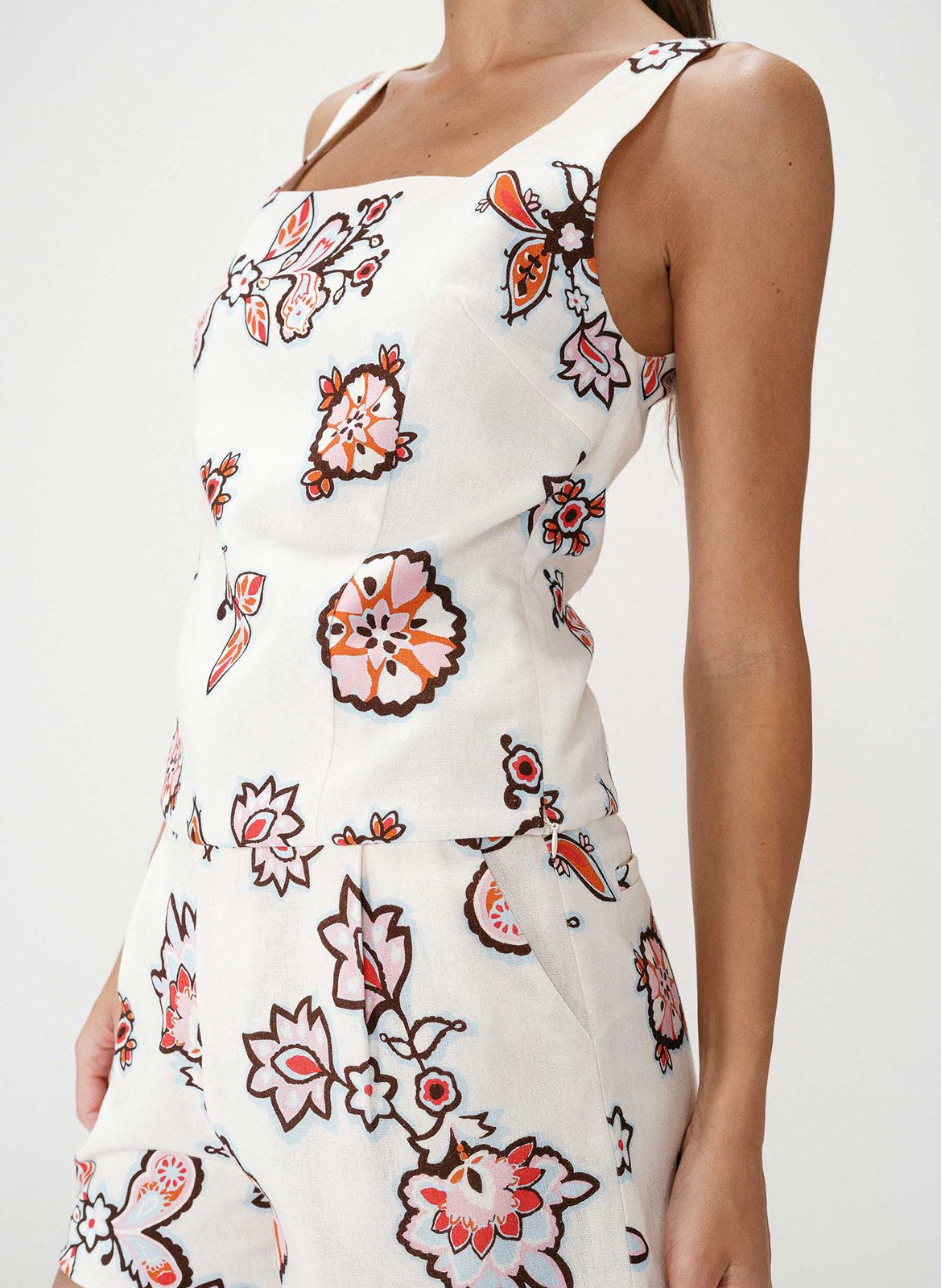 Top mit eckigem Ausschnitt GRACE ET MILA Weiss