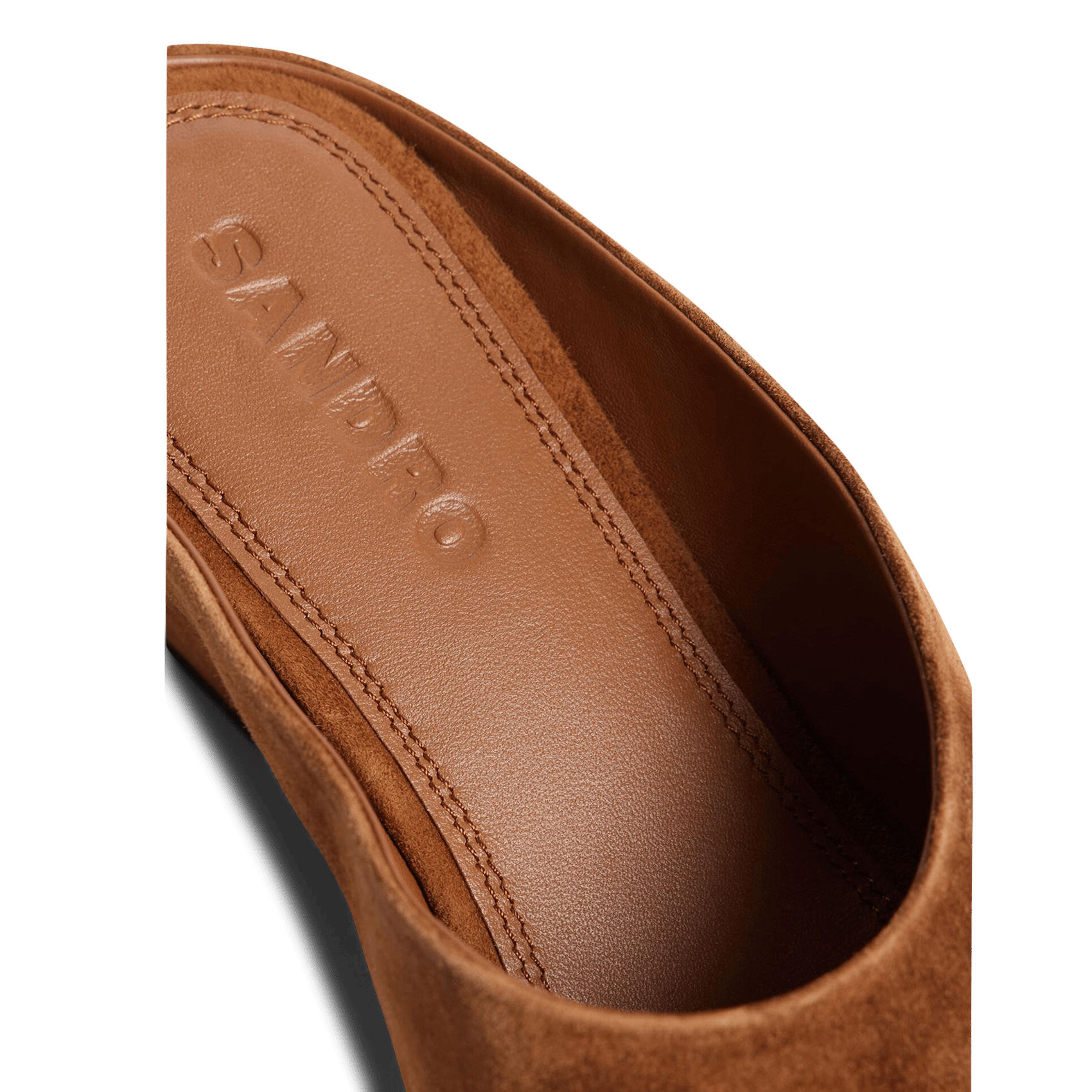 Mules compensées en cuir SANDRO Marron
