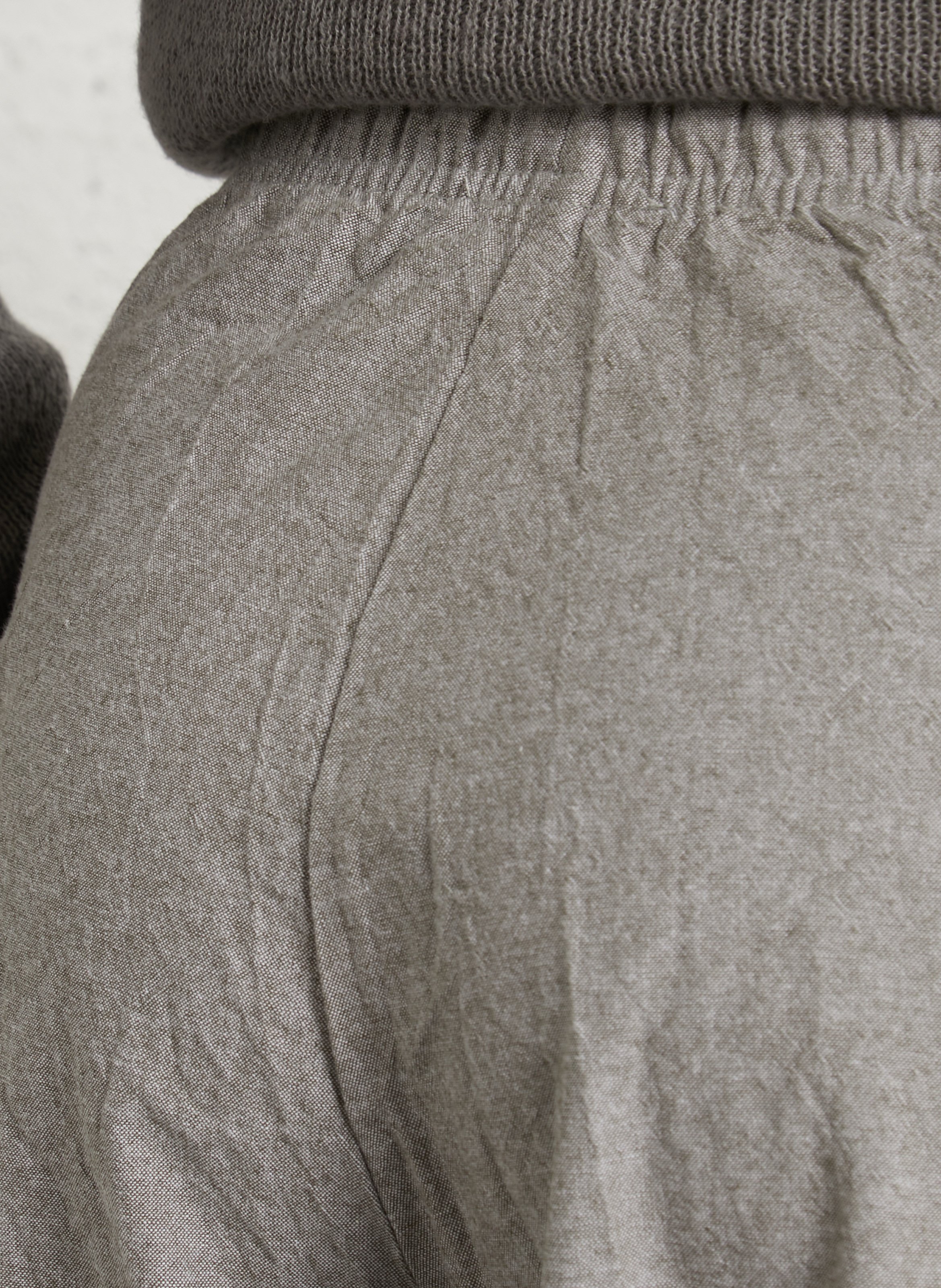 Pantalon large en coton AMERICAN VINTAGE Beige