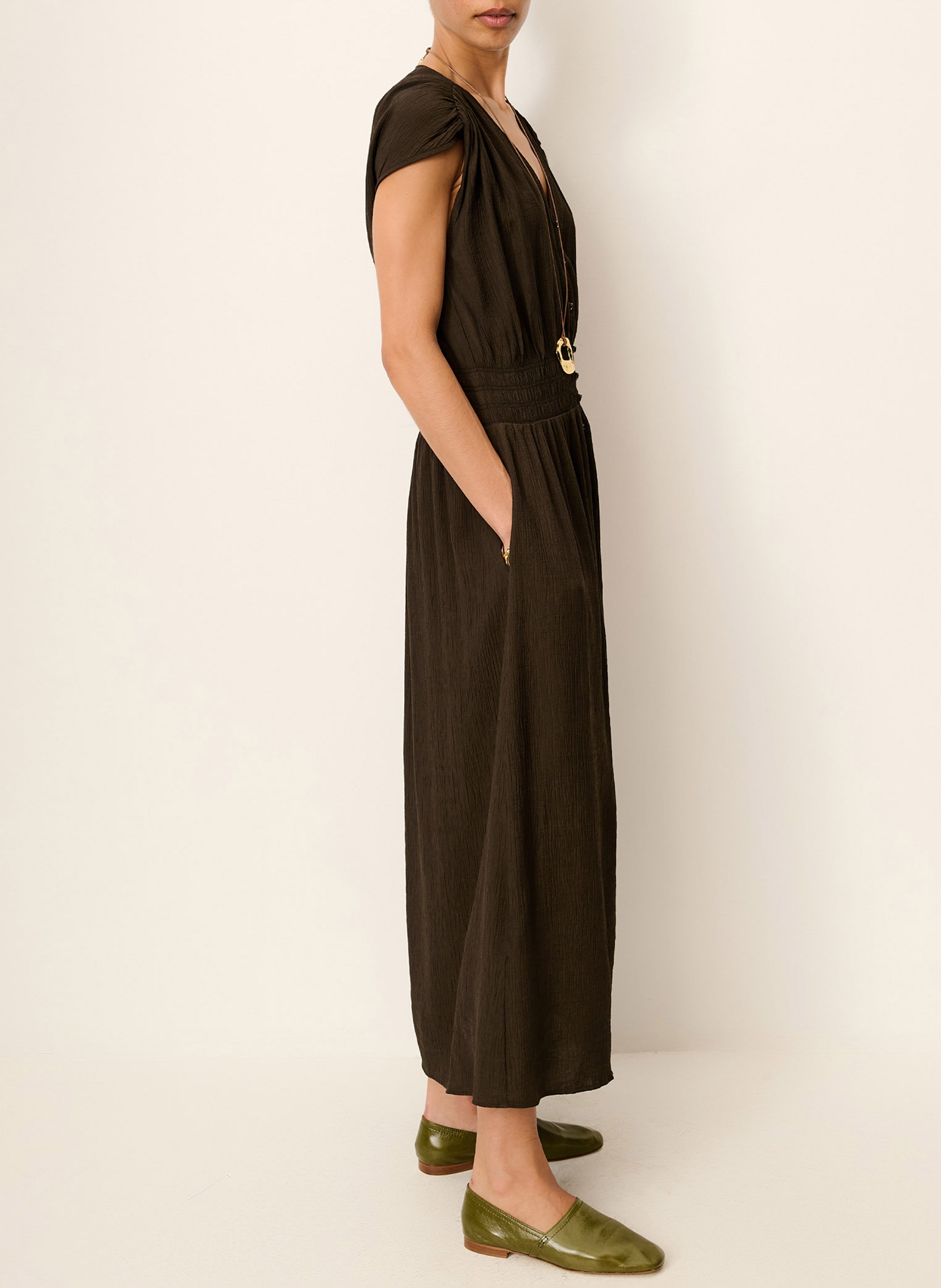 Gerade geschnittenes Hemdkleid SESSUN Braun