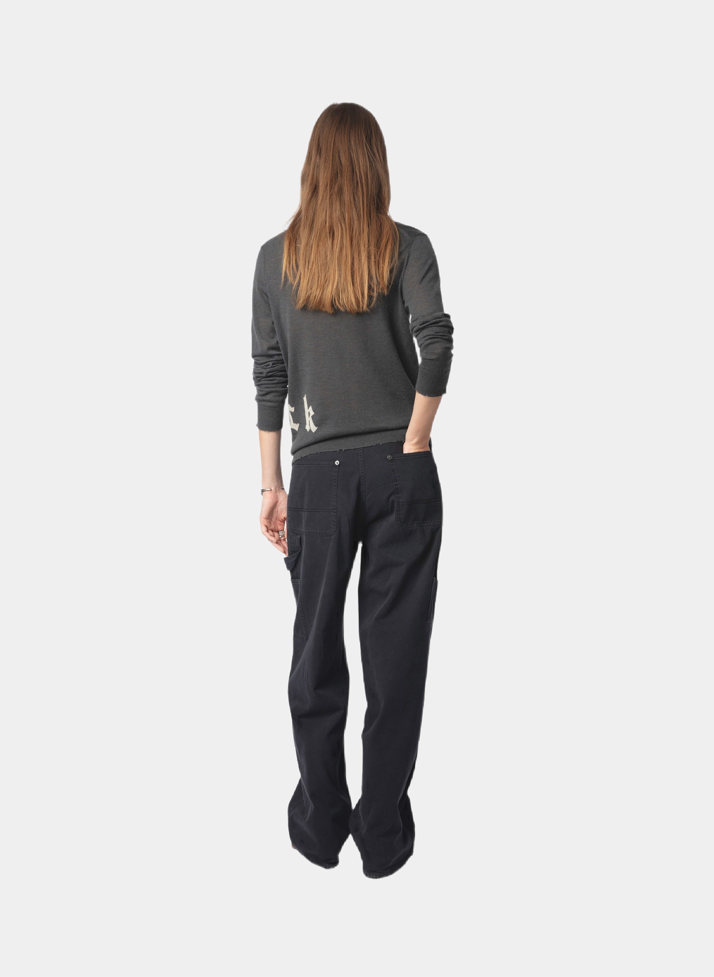 Pull droit en cachemire ZADIG&VOLTAIRE Gris