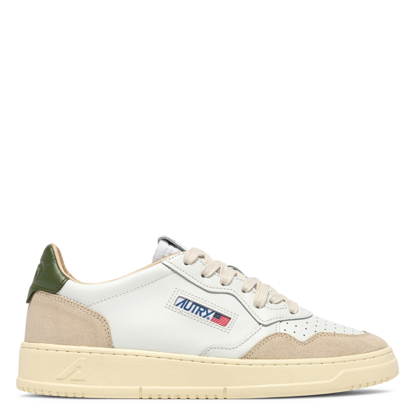 Niedrige Sneaker aus Leder-Mix MEDALIST Leat-suede wht-bronzegrn