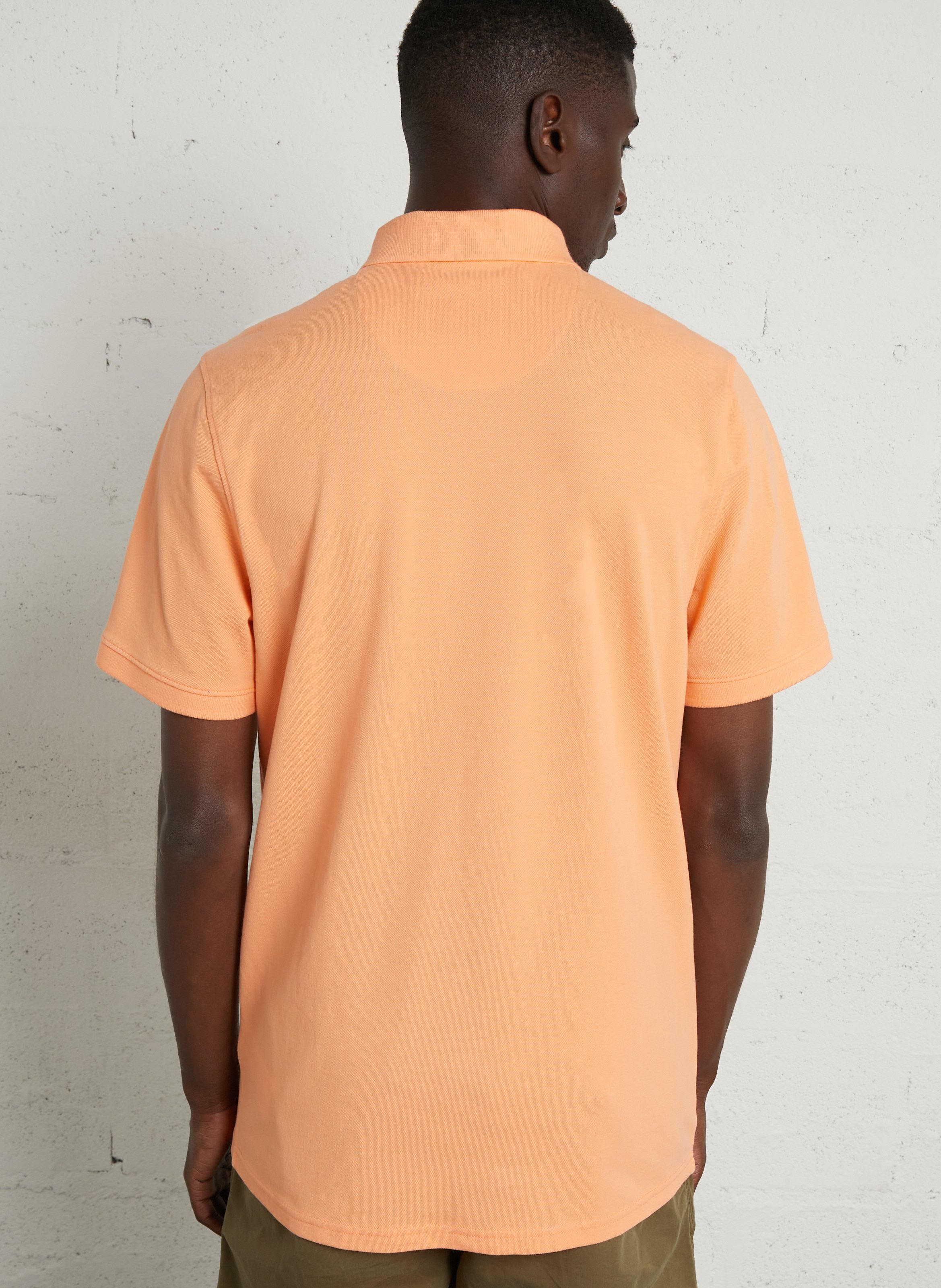 Short-sleeved organic cotton polo shirt CHEVIGNON Orange