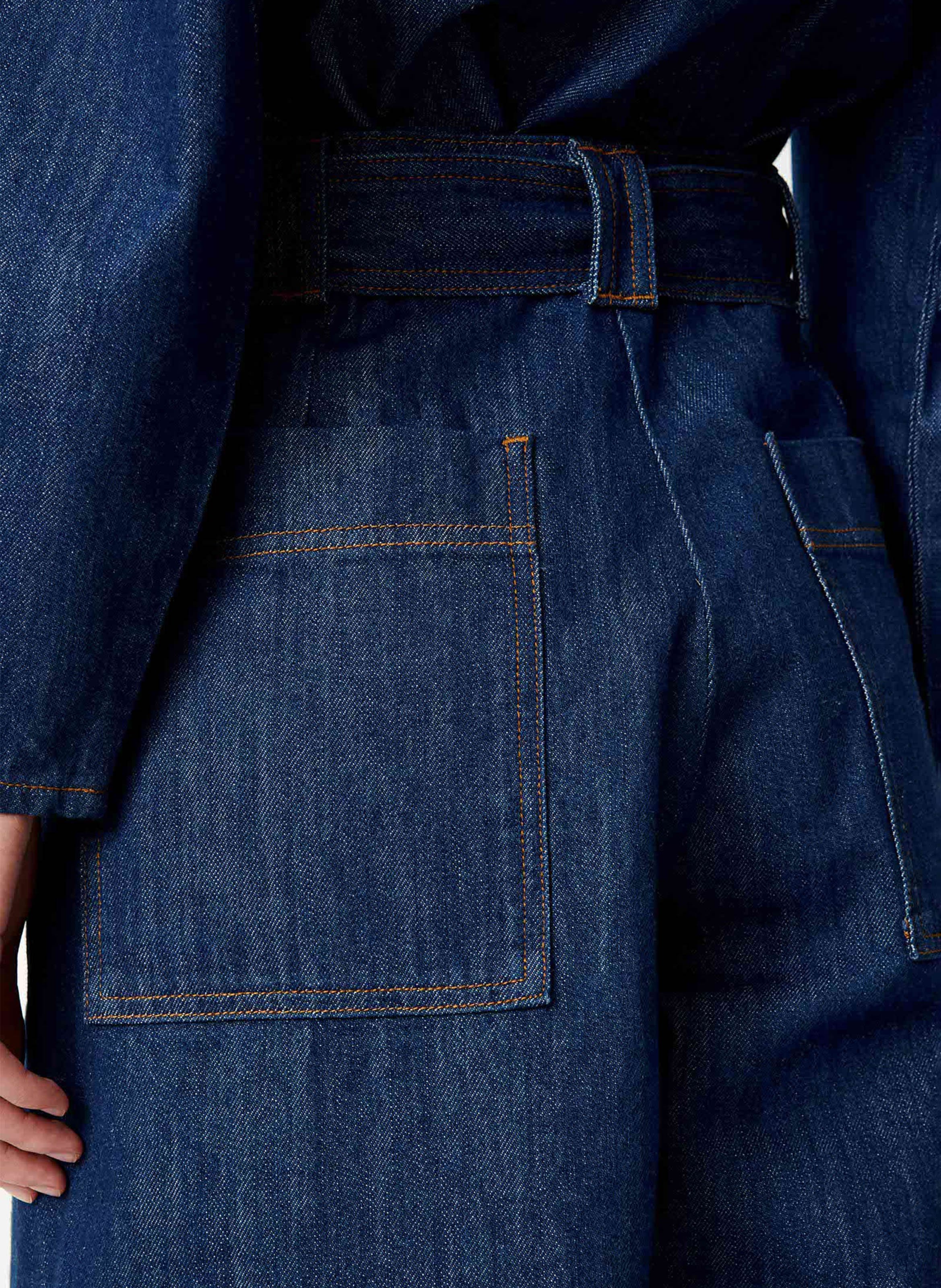 Oversized high-waisted bermuda van katoen SESSUN Blauw