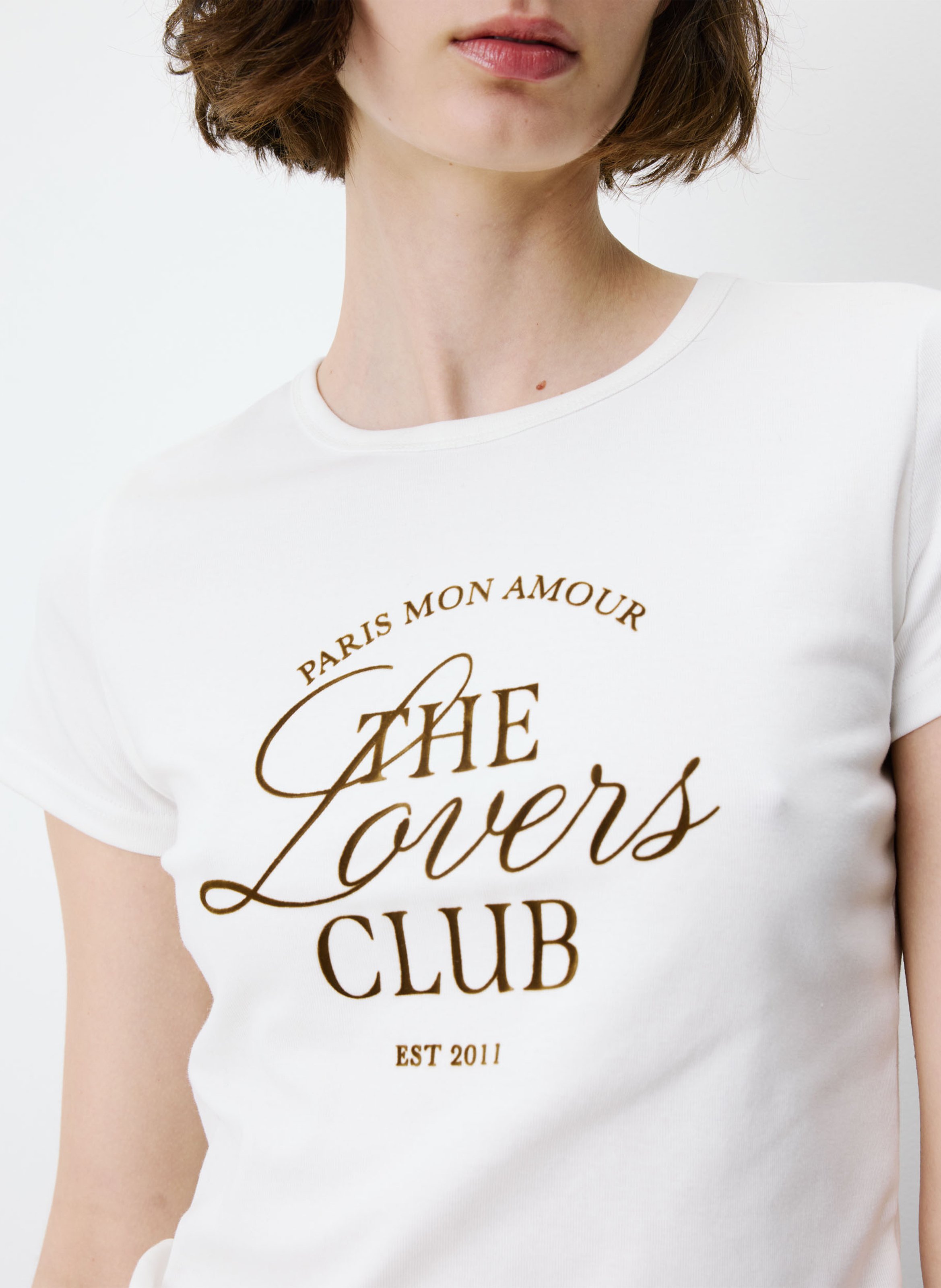 Tee-shirt col rond GRACE ET MILA Blanc