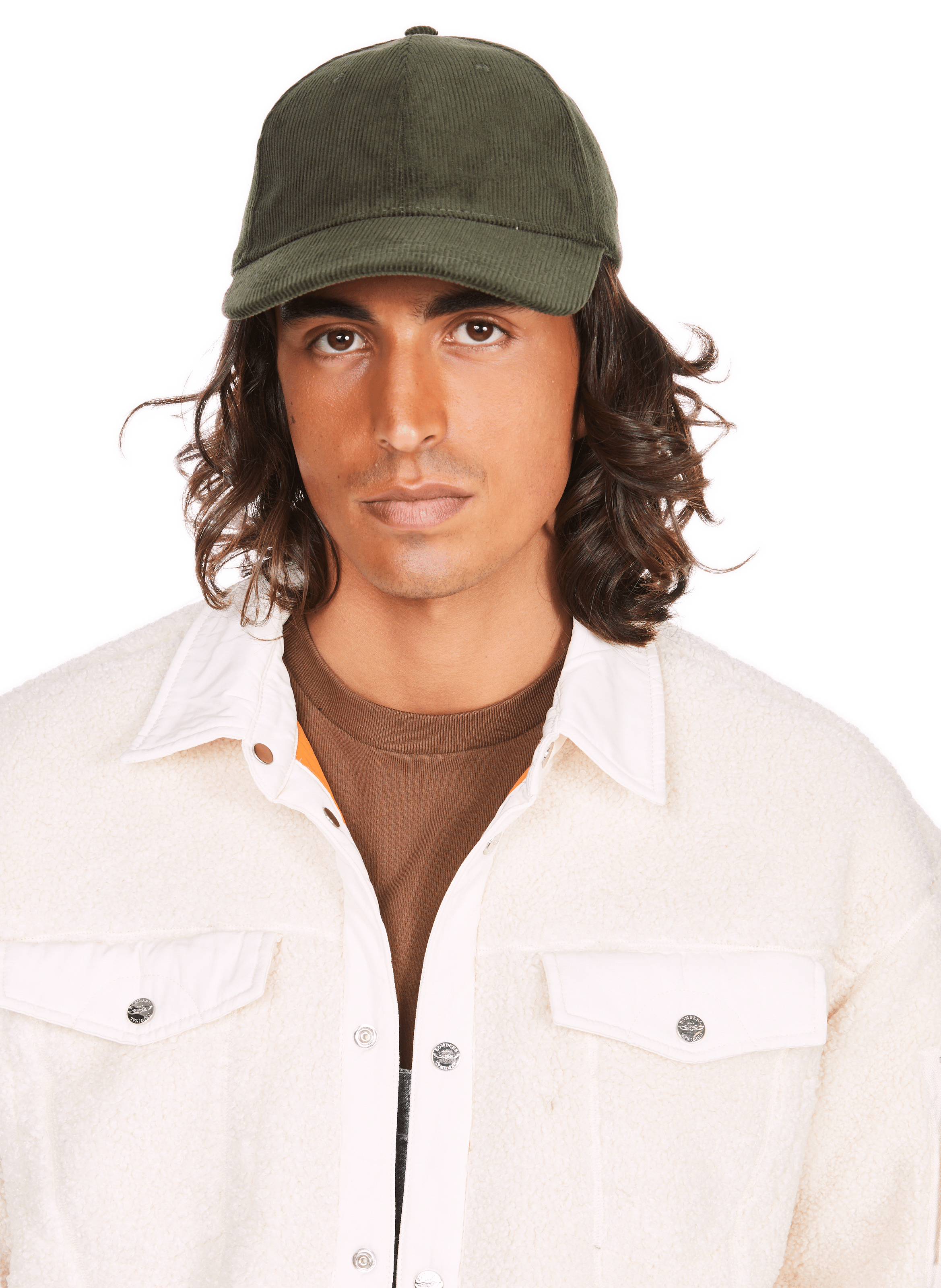 Corduroy cotton cap SAISON 1865 Khaki