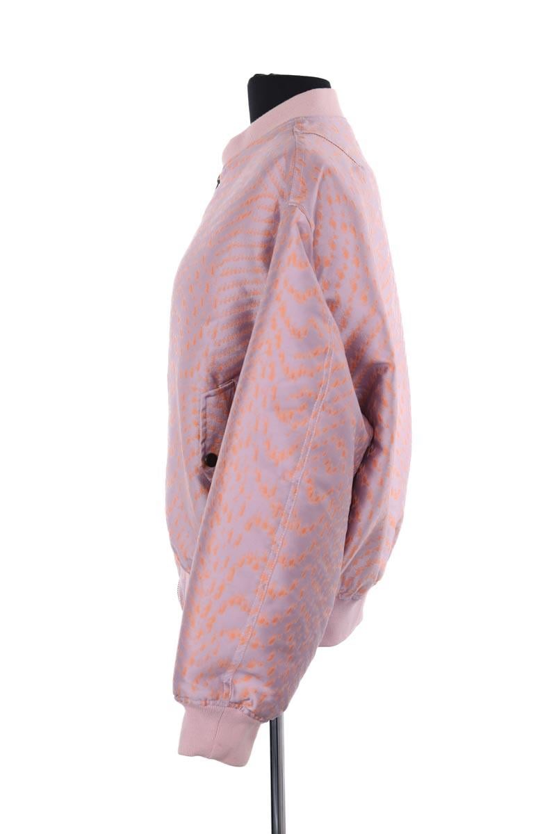 Regular-fit organic cotton jacket with sherpa collar MODETROTTER - Seconde Main Pink