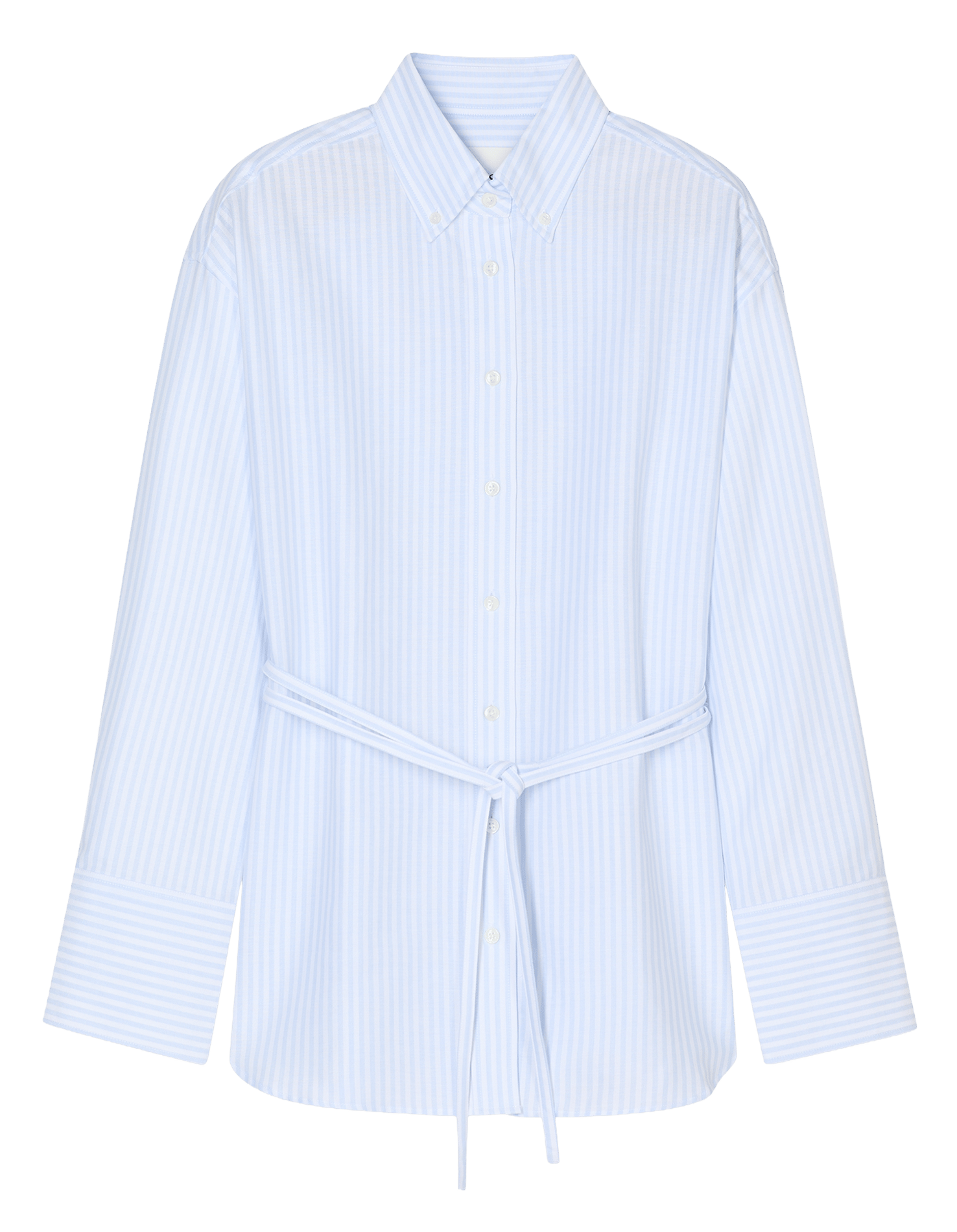 Belted striped shirt CLOSED Blue