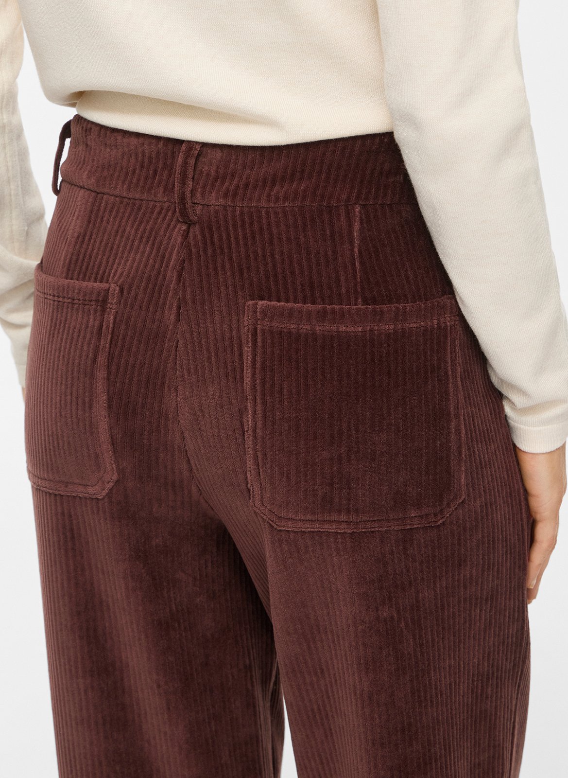 Pantalon large en coton mélangé | Marron VILA Femme