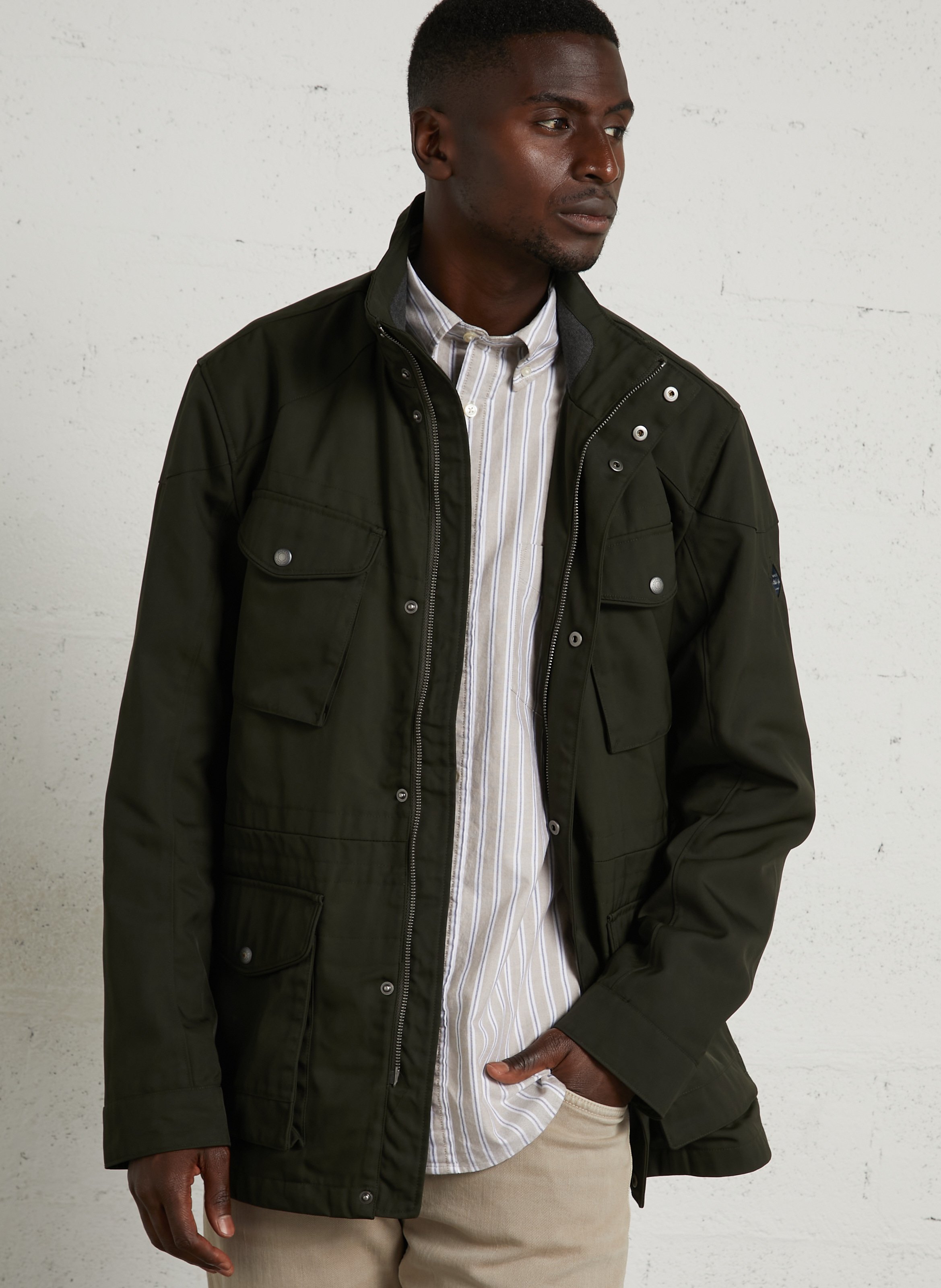 Gerader Stehkragen-Blouson HACKETT Grun