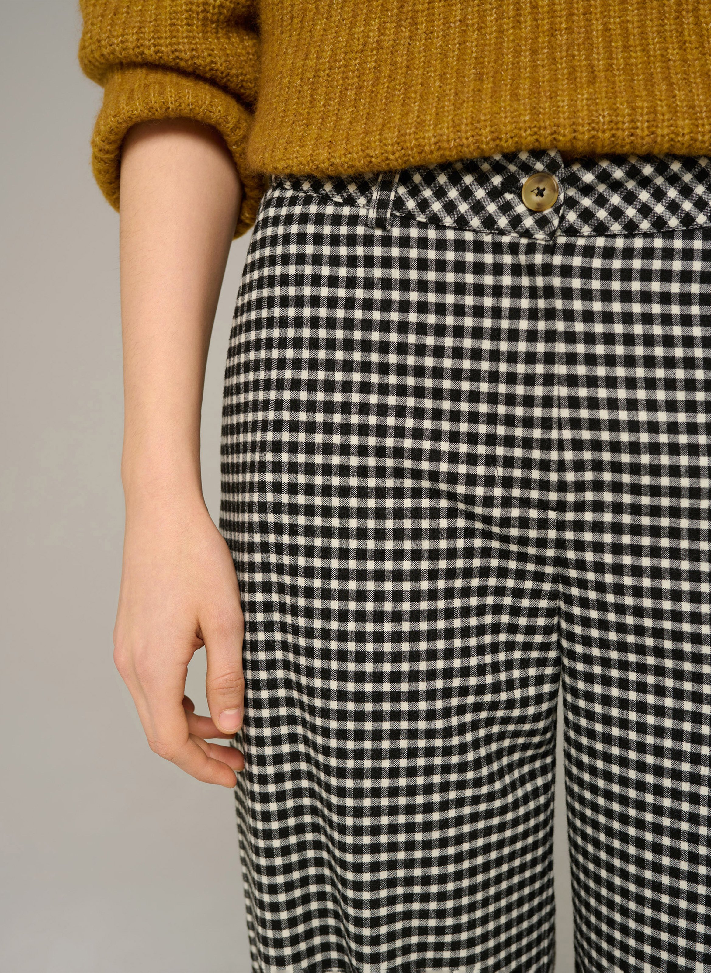 Pantalon droit à motifs COTELAC ACOTE Noir